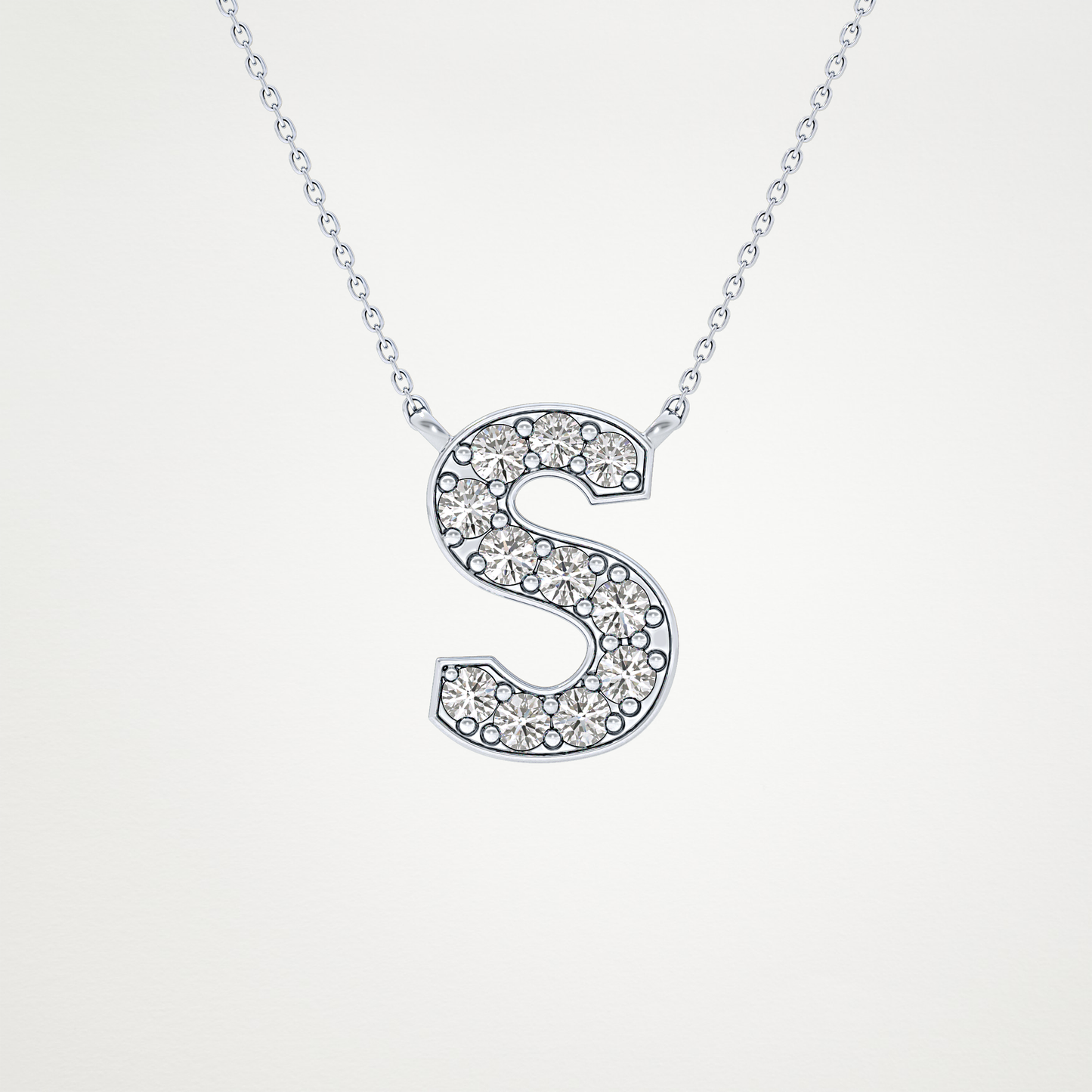 0.77 CT Moissanite S-Shaped Necklace in 14K or 18K Solid Gold – DEF Color, VVS Clarity