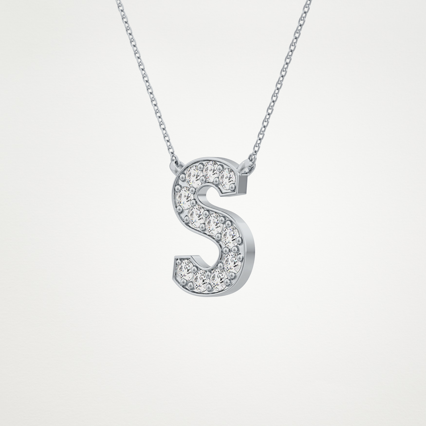 0.77 CT Moissanite S-Shaped Necklace in 14K or 18K Solid Gold – DEF Color, VVS Clarity