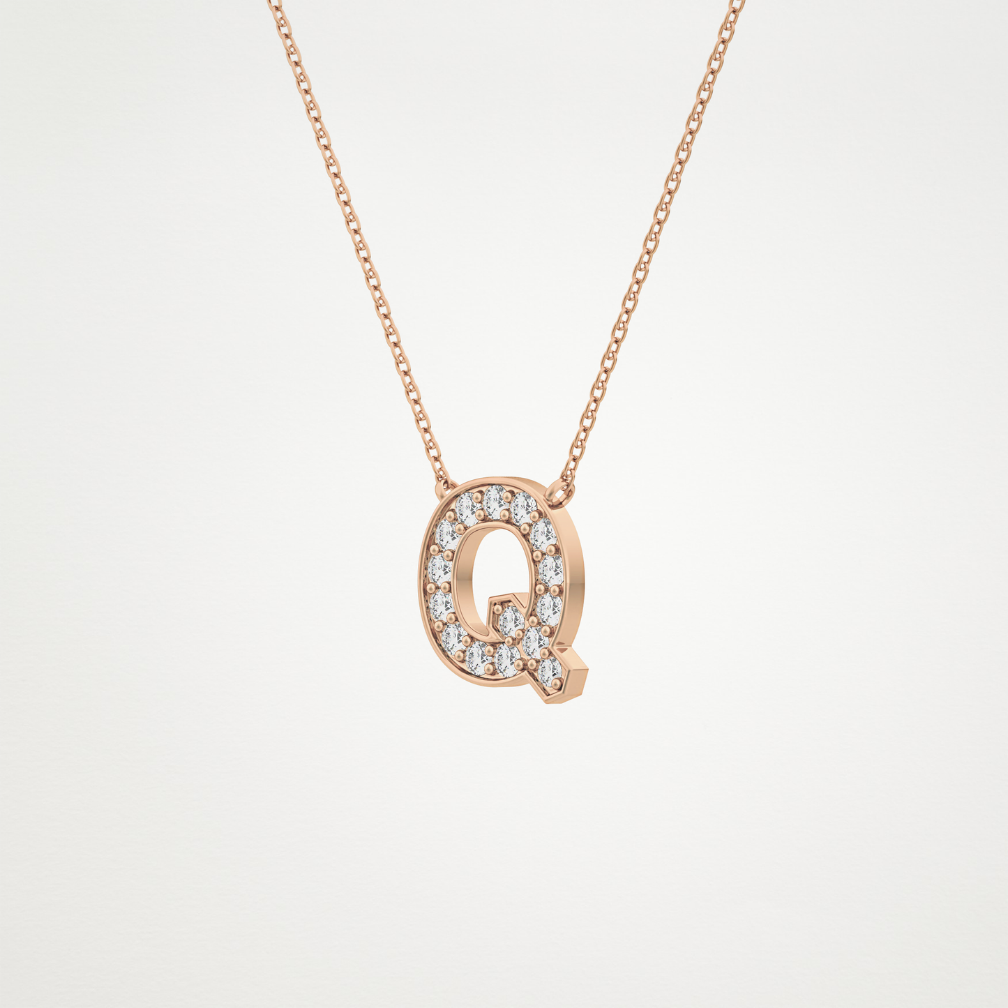 0.268 CT Moissanite Q-Shaped Necklace in 14K or 18K Solid Gold – DEF Color, VVS Clarity