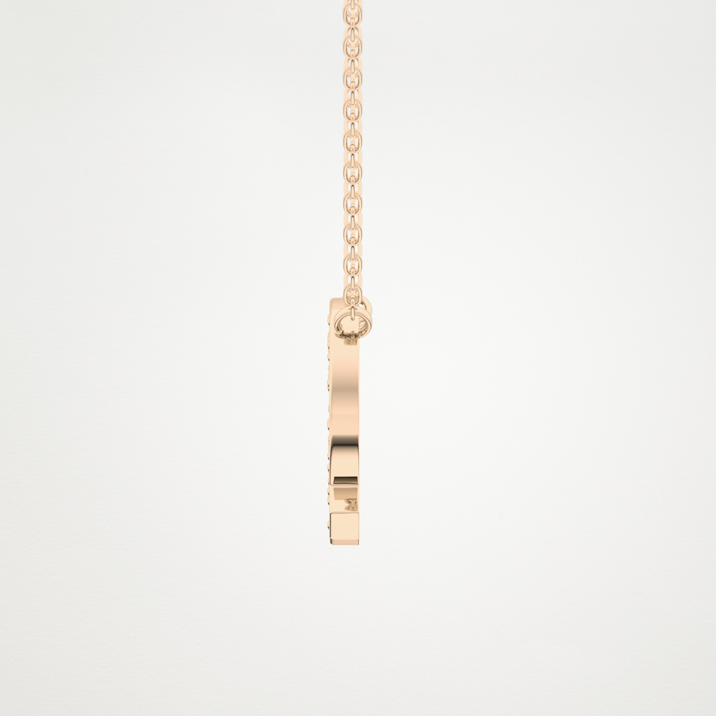 0.268 CT Moissanite Q-Shaped Necklace in 14K or 18K Solid Gold – DEF Color, VVS Clarity