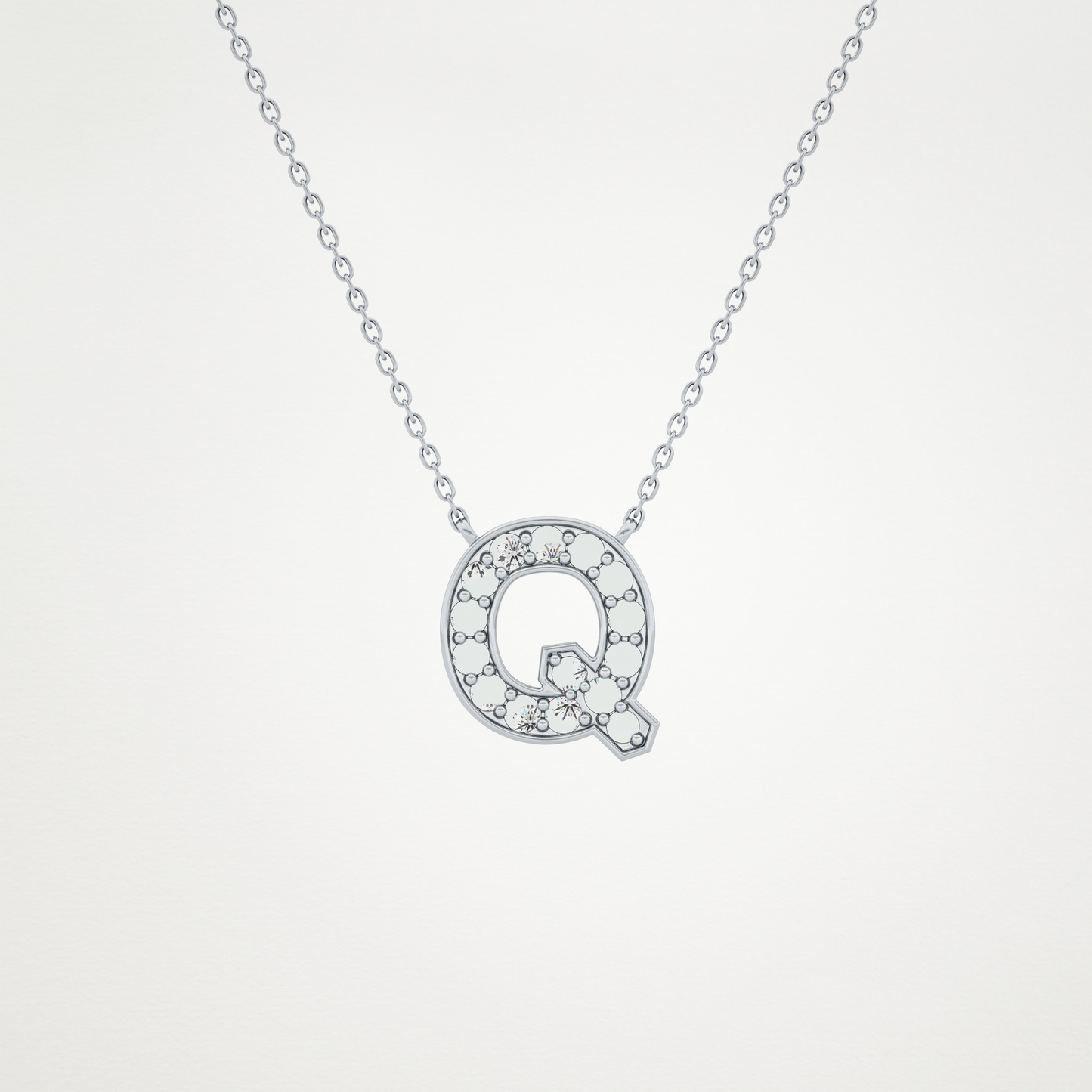 0.268 CT Moissanite Q-Shaped Necklace in 14K or 18K Solid Gold – DEF Color, VVS Clarity