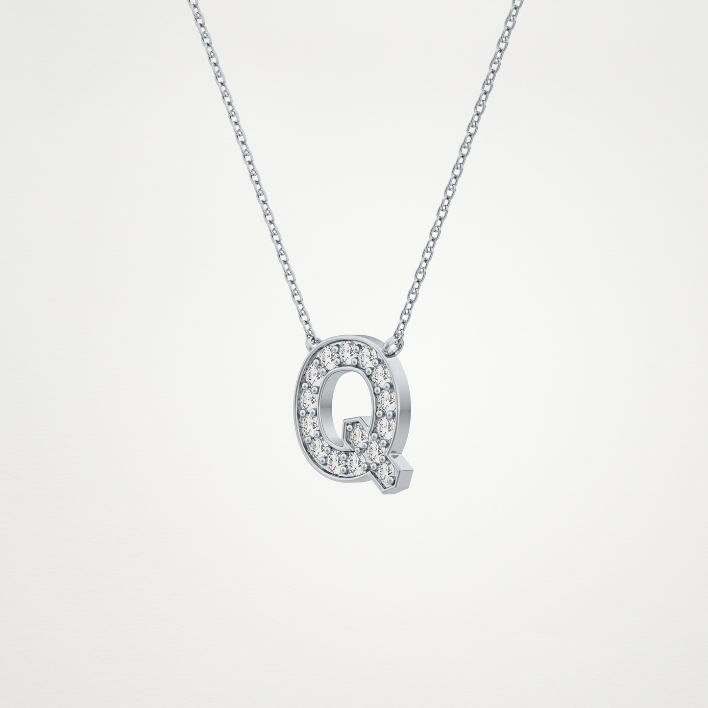 0.268 CT Moissanite Q-Shaped Necklace in 14K or 18K Solid Gold – DEF Color, VVS Clarity