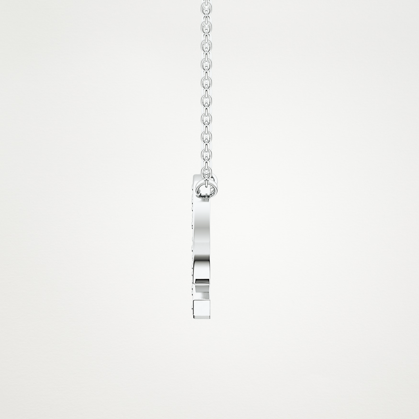 0.268 CT Moissanite Q-Shaped Necklace in 14K or 18K Solid Gold – DEF Color, VVS Clarity