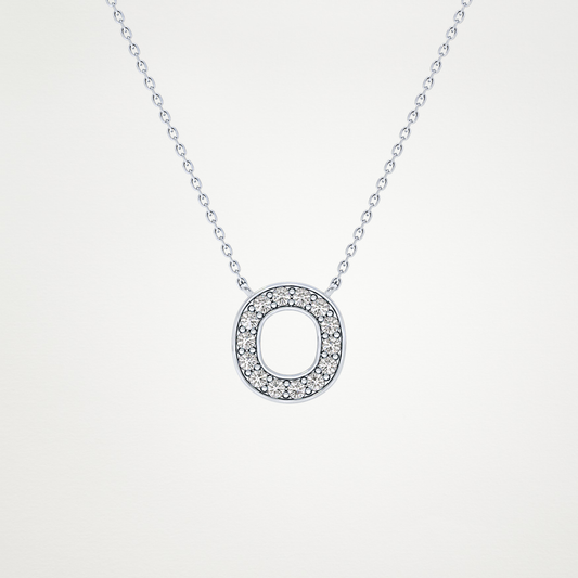 0.22 CT Moissanite O-Shaped Necklace in 14K or 18K Solid Gold – DEF Color, VVS Clarity