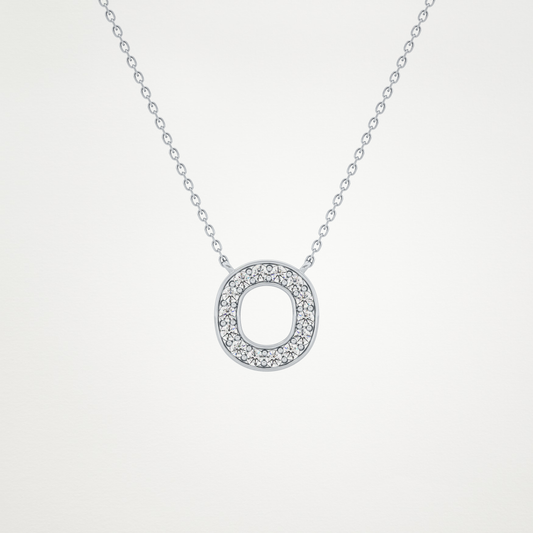 0.22 CT Moissanite O-Shaped Necklace in 14K or 18K Solid Gold – DEF Color, VVS Clarity
