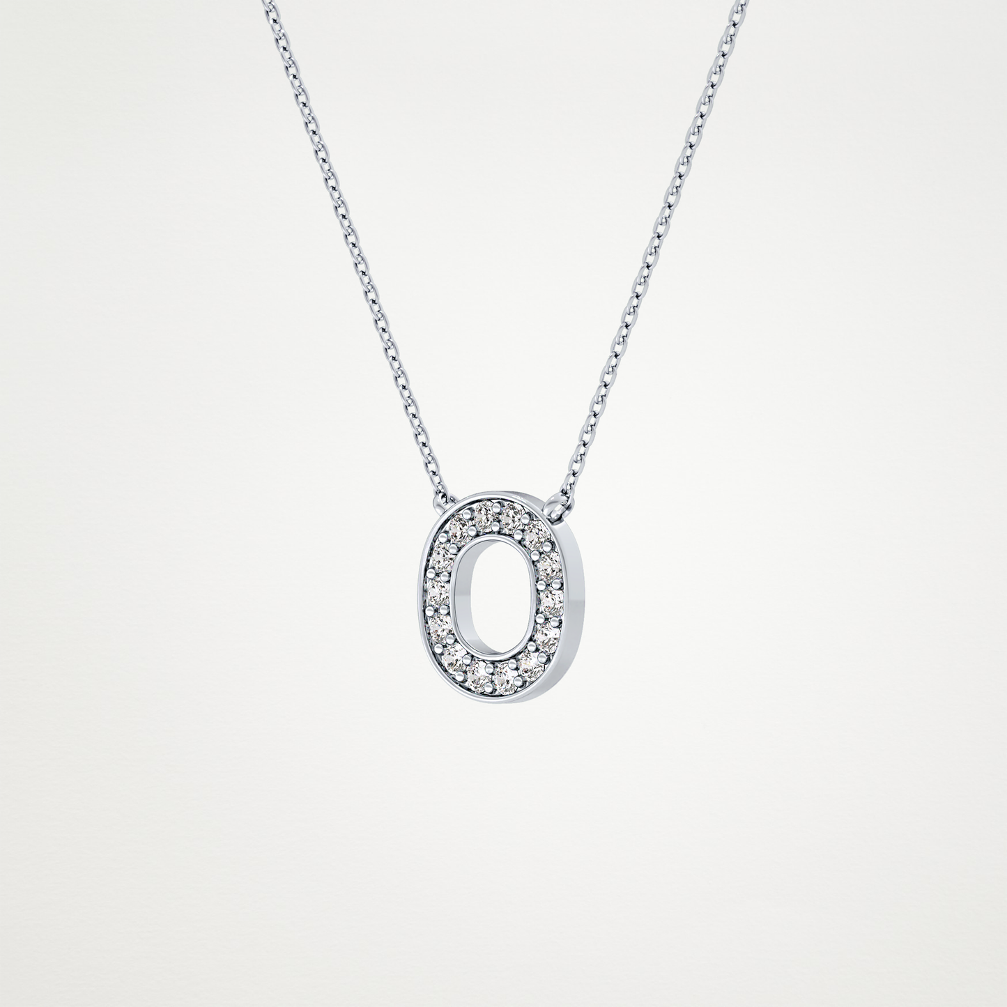 0.22 CT Moissanite O-Shaped Necklace in 14K or 18K Solid Gold – DEF Color, VVS Clarity