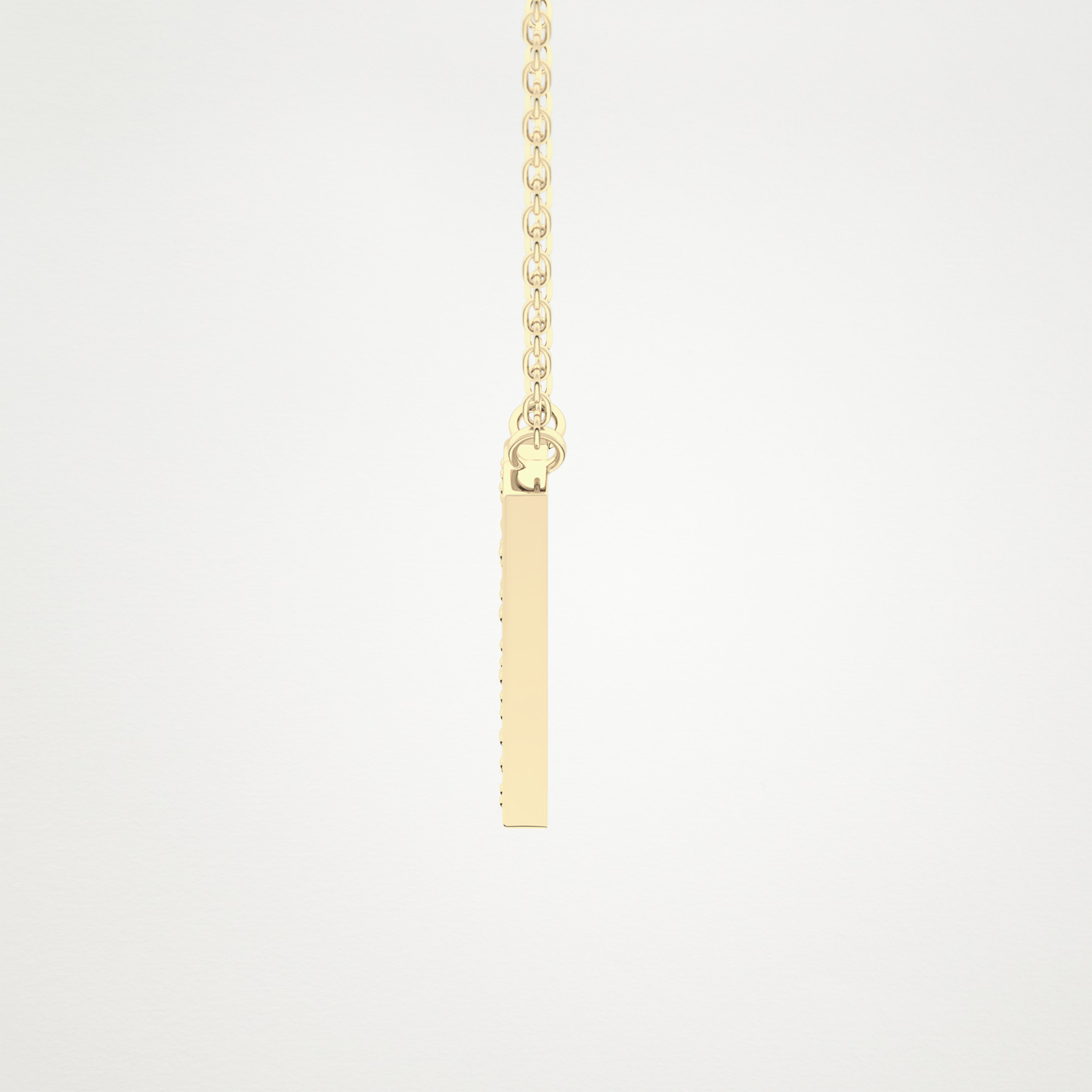 0.31 CT Moissanite N-Shaped Necklace in 14K or 18K Solid Gold – DEF Color, VVS Clarity