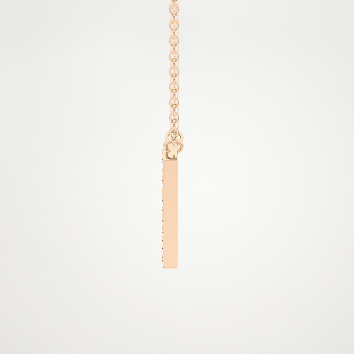 0.31 CT Moissanite N-Shaped Necklace in 14K or 18K Solid Gold – DEF Color, VVS Clarity