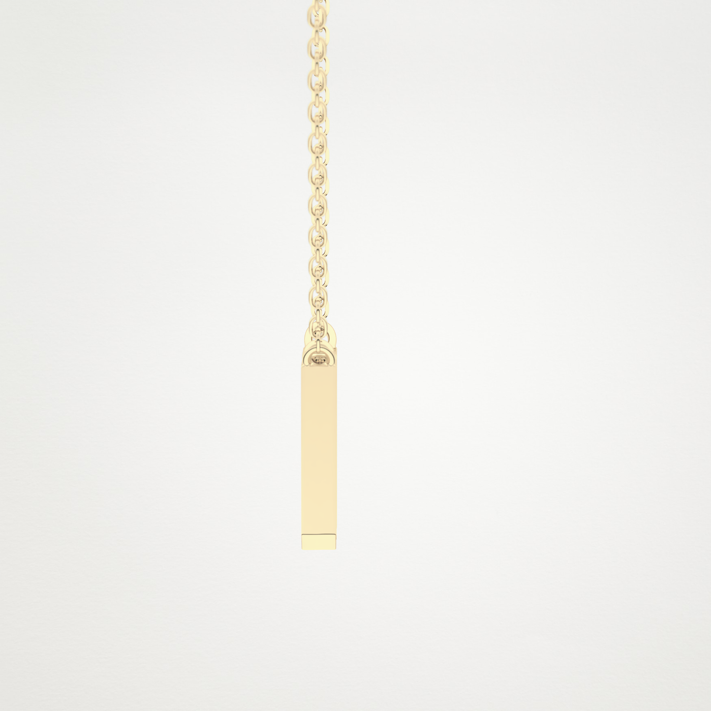 0.202 CT Moissanite M-Shaped Necklace in 14K or 18K Solid Gold – DEF Color, VVS Clarity