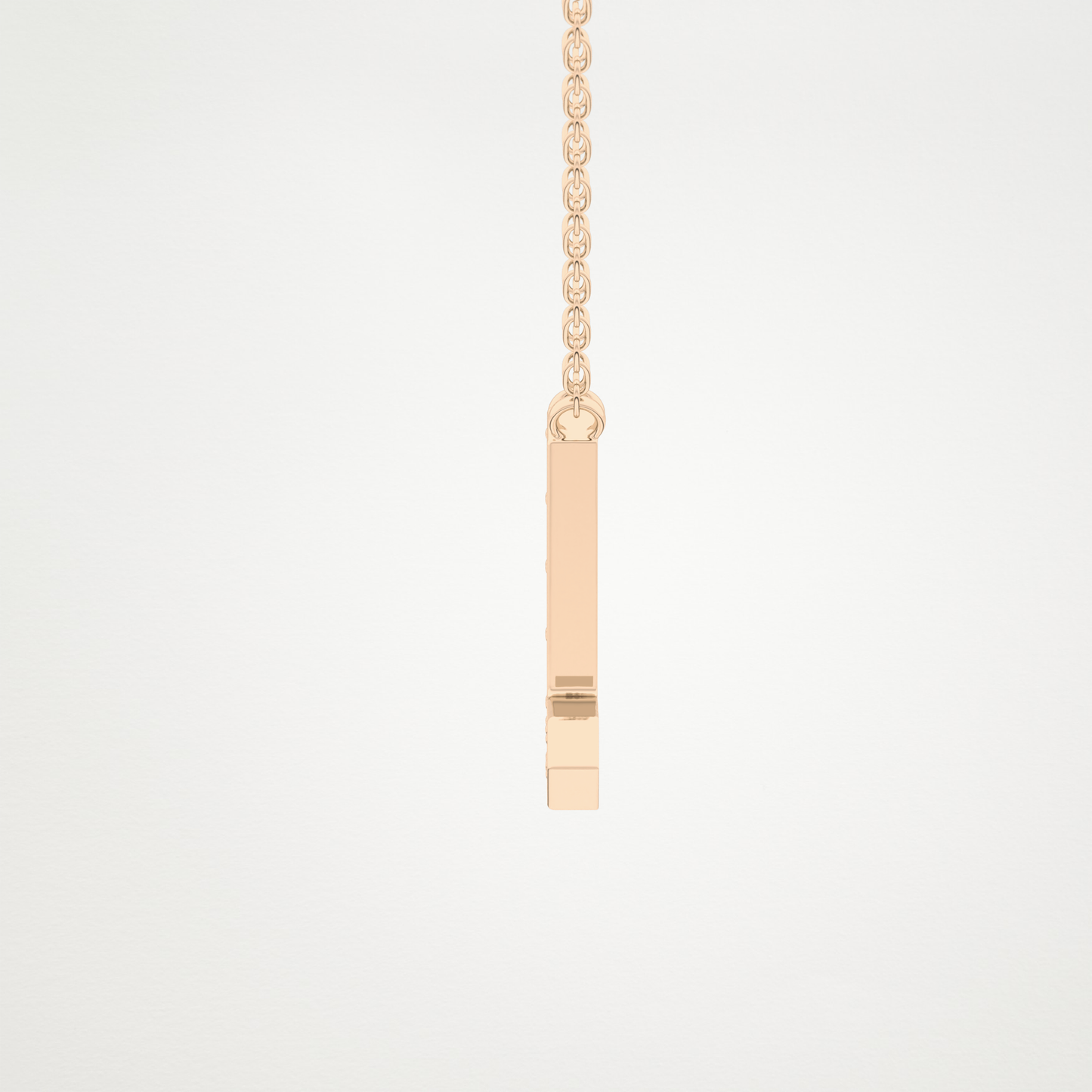 0.24 CT Moissanite L-Shaped Necklace in 14K or 18K Solid Gold – DEF Color, VVS Clarity