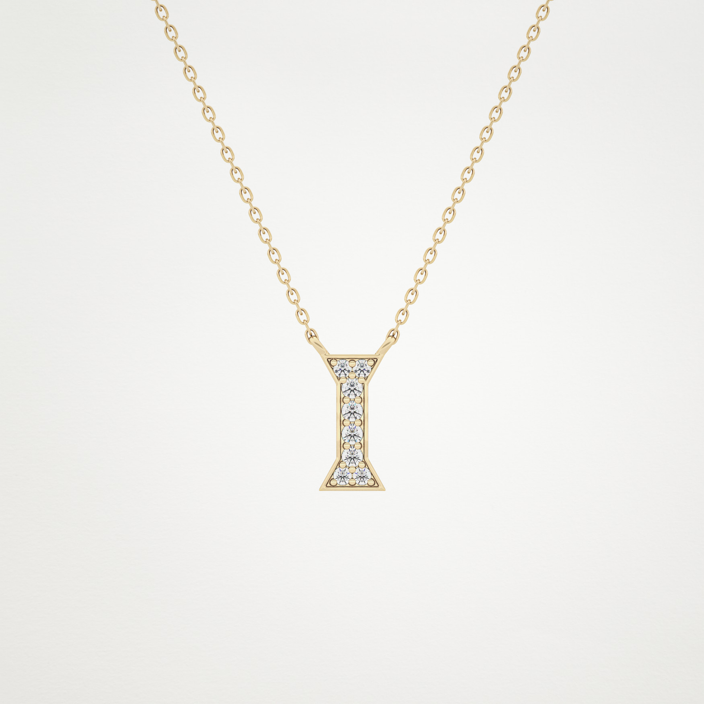 0.83 CT Moissanite I-Shaped Necklace in 14K or 18K Solid Gold – DEF Color, VVS Clarity