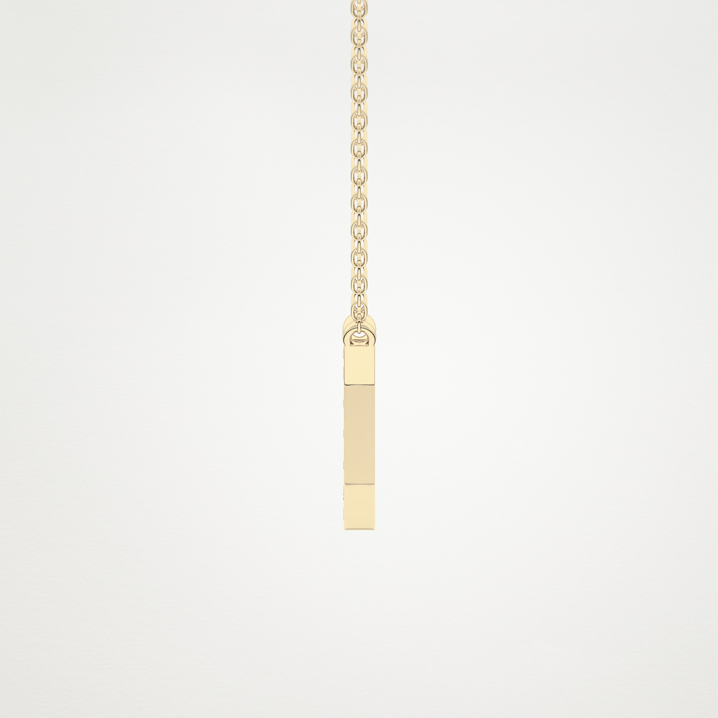 0.83 CT Moissanite I-Shaped Necklace in 14K or 18K Solid Gold – DEF Color, VVS Clarity
