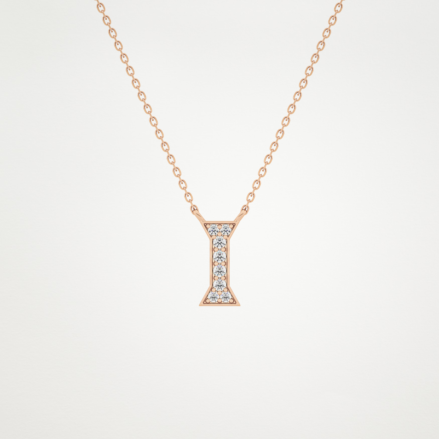 0.83 CT Moissanite I-Shaped Necklace in 14K or 18K Solid Gold – DEF Color, VVS Clarity