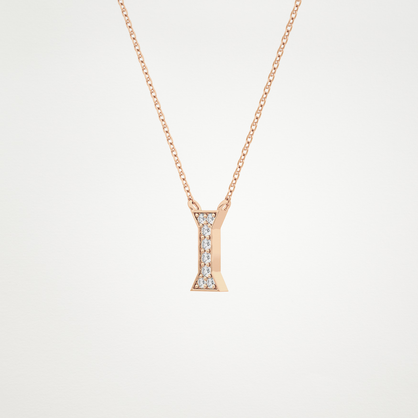 0.83 CT Moissanite I-Shaped Necklace in 14K or 18K Solid Gold – DEF Color, VVS Clarity