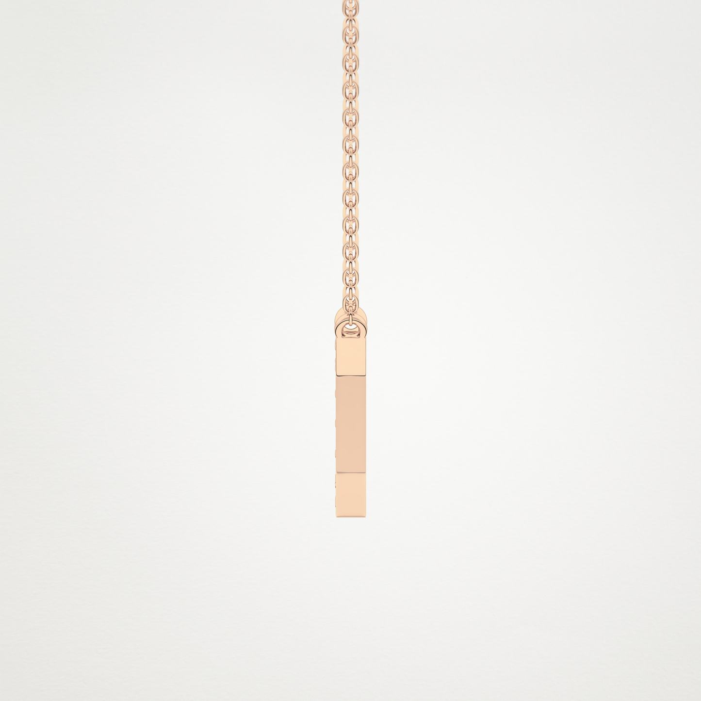 0.83 CT Moissanite I-Shaped Necklace in 14K or 18K Solid Gold – DEF Color, VVS Clarity