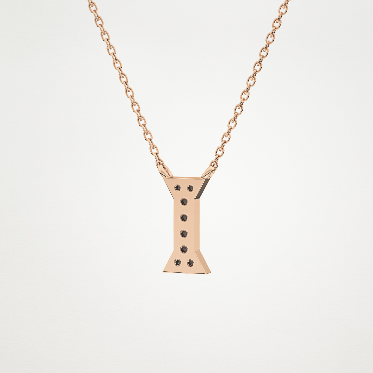 0.83 CT Moissanite I-Shaped Necklace in 14K or 18K Solid Gold – DEF Color, VVS Clarity