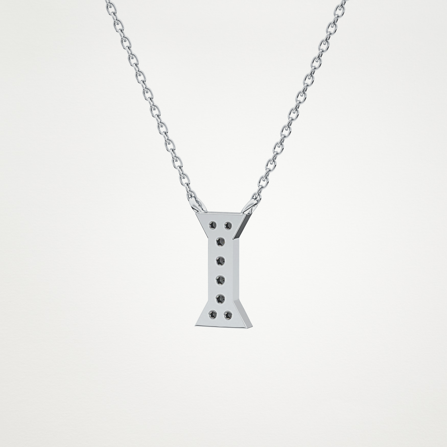 0.83 CT Moissanite I-Shaped Necklace in 14K or 18K Solid Gold – DEF Color, VVS Clarity