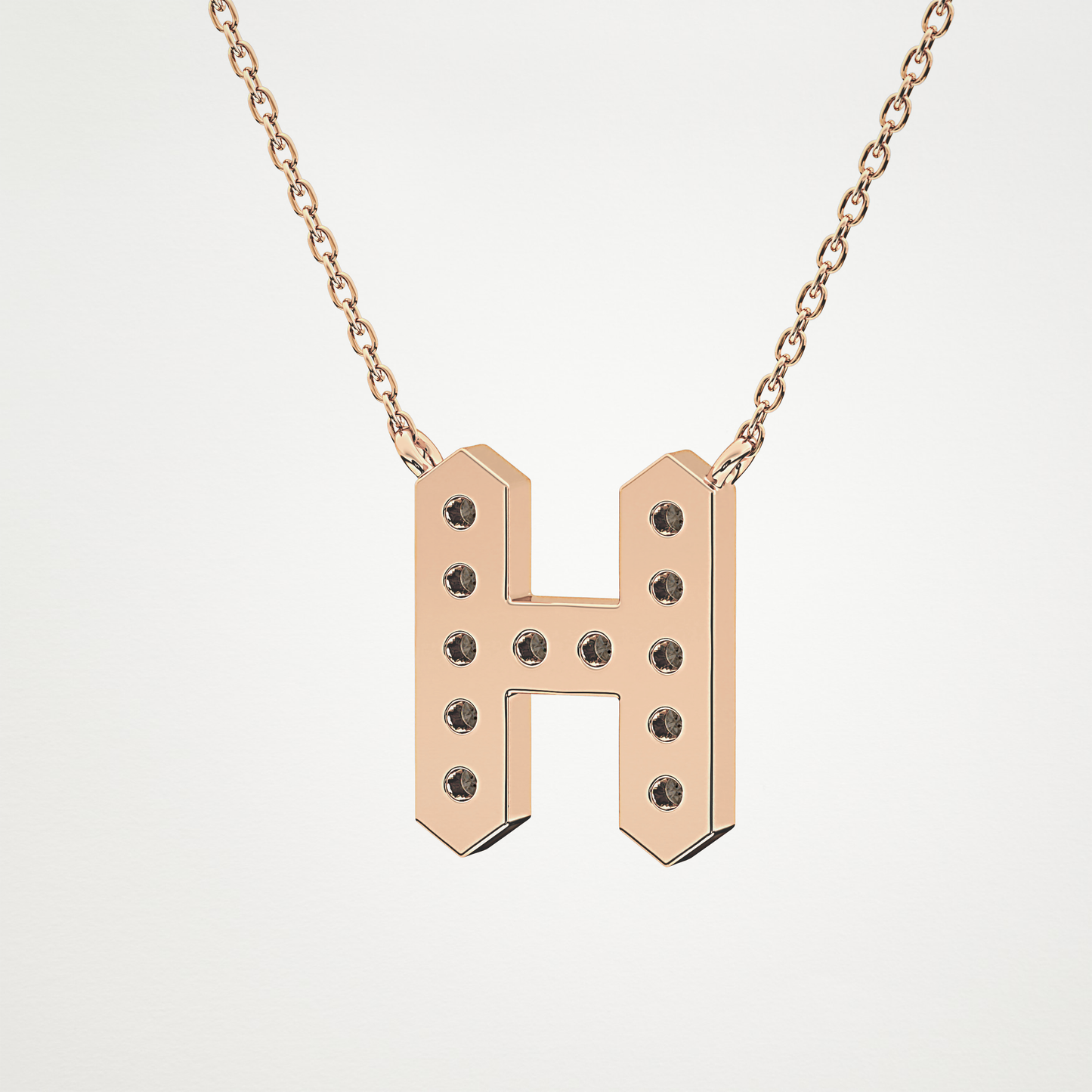 0.36 CT Moissanite H-Shaped Necklace in 14K or 18K Solid Gold – DEF Color, VVS Clarity