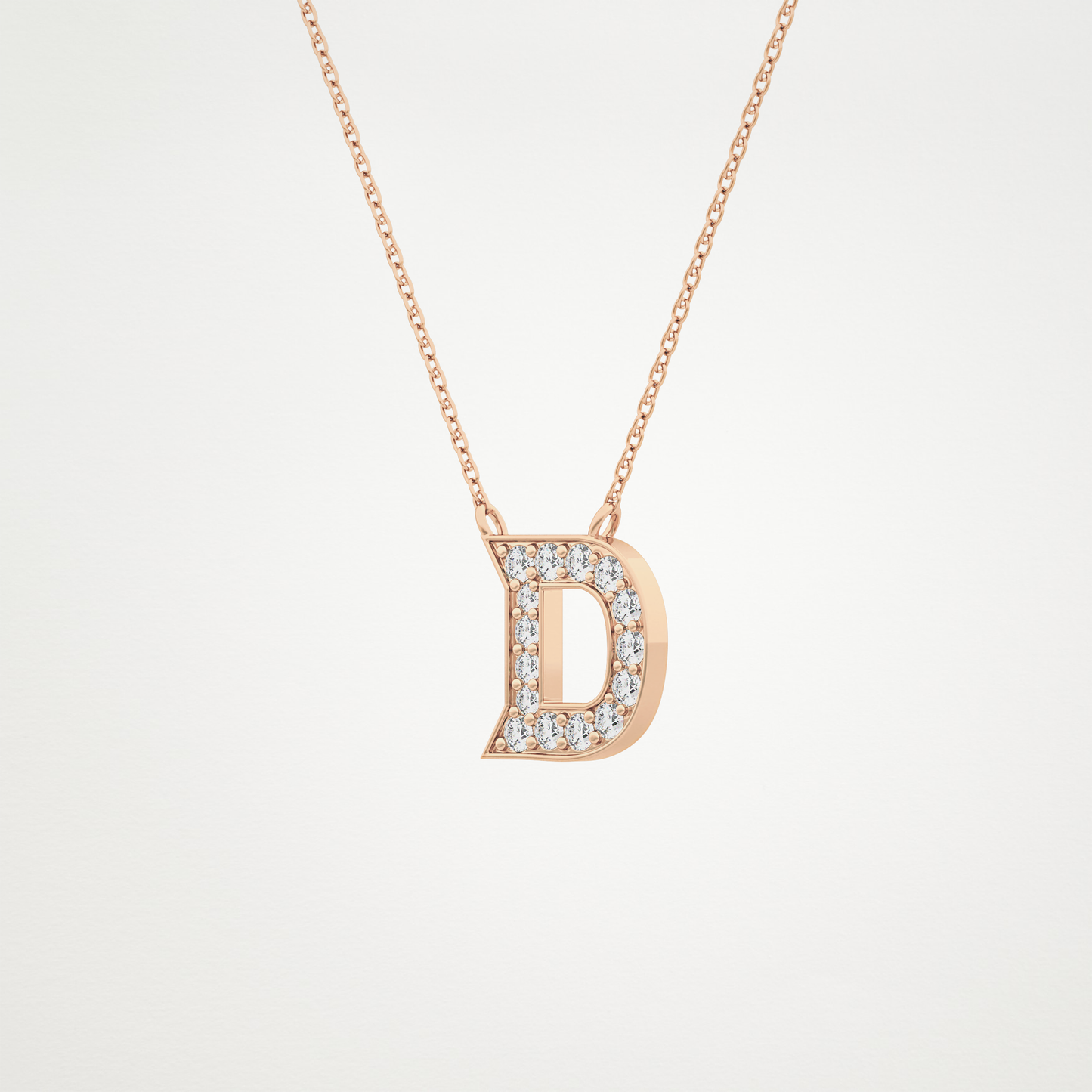 0.243 CT Moissanite D-Shaped Necklace in 14K or 18K Solid Gold – DEF Color, VVS Clarity