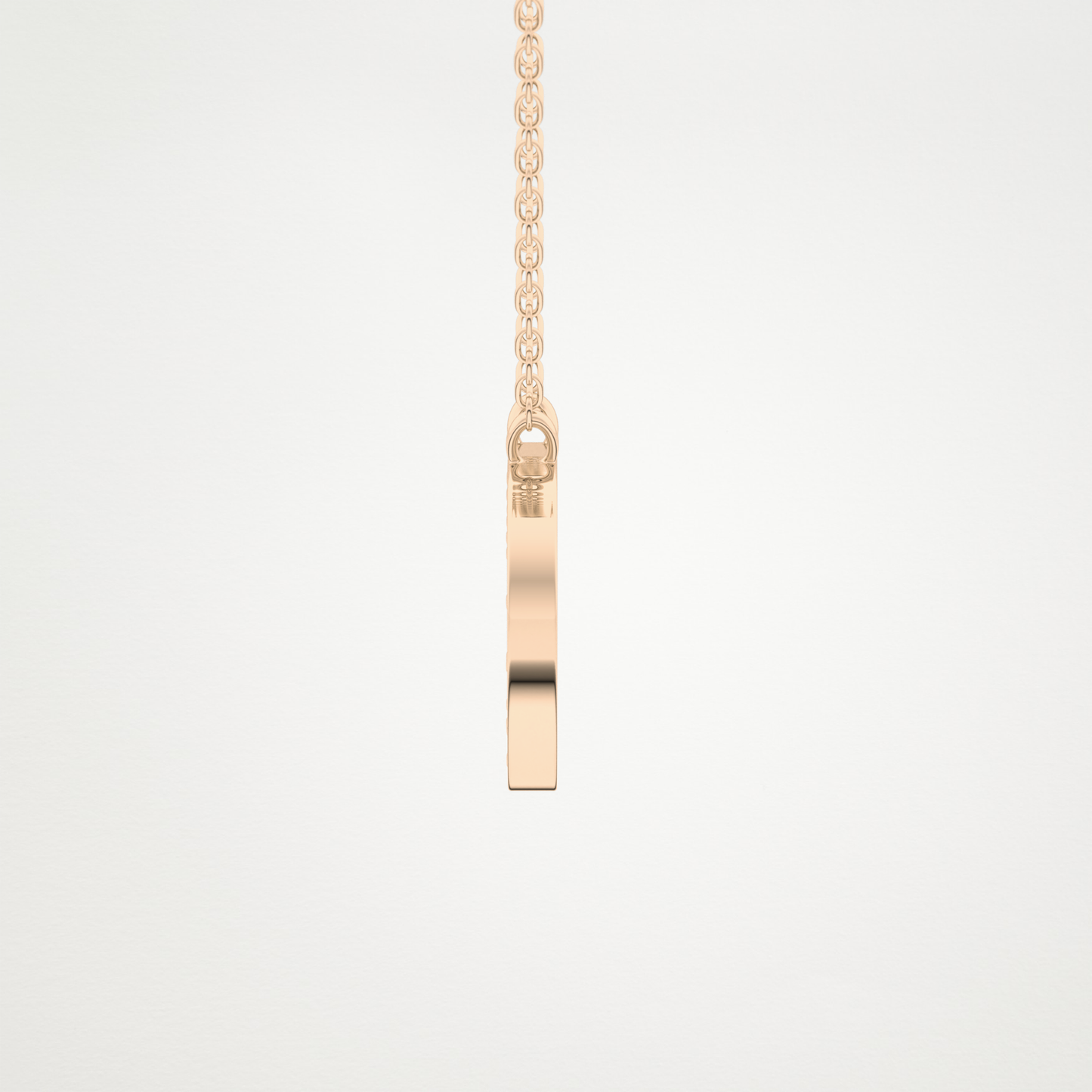 0.243 CT Moissanite D-Shaped Necklace in 14K or 18K Solid Gold – DEF Color, VVS Clarity