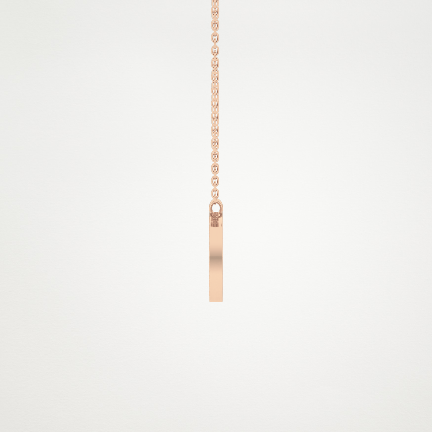 0.243 CT Moissanite D-Shaped Necklace in 14K or 18K Solid Gold – DEF Color, VVS Clarity