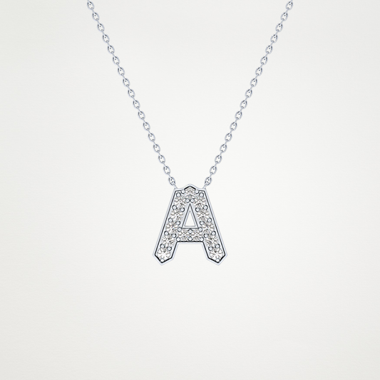 0.226 CT Moissanite A-Shaped Necklace in 14K or 18K Solid Gold – DEF Color, VVS Clarity