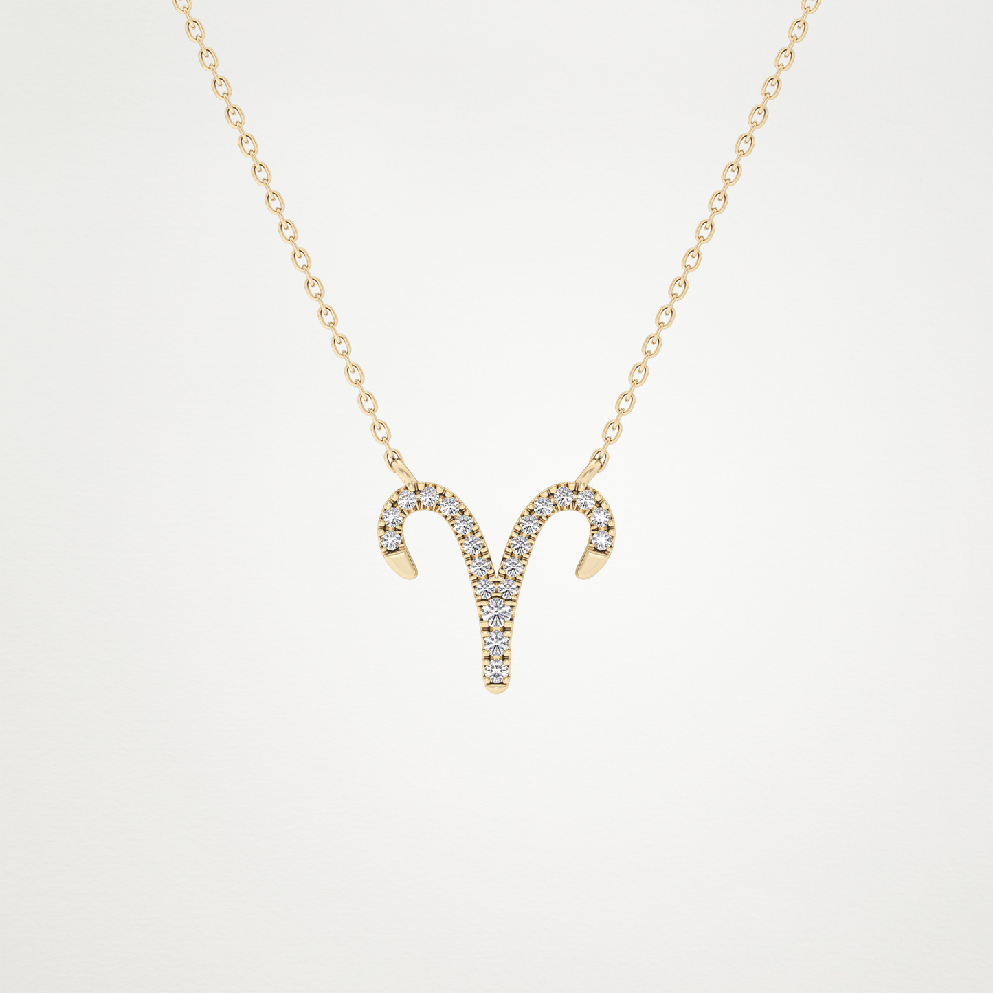 0.98 CT Moissanite Aries Necklace in 14K or 18K Solid Gold – DEF Color, VVS Clarity