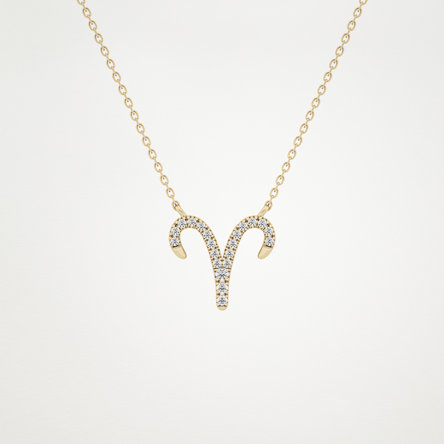 0.98 CT Moissanite Aries Necklace in 14K or 18K Solid Gold – DEF Color, VVS Clarity