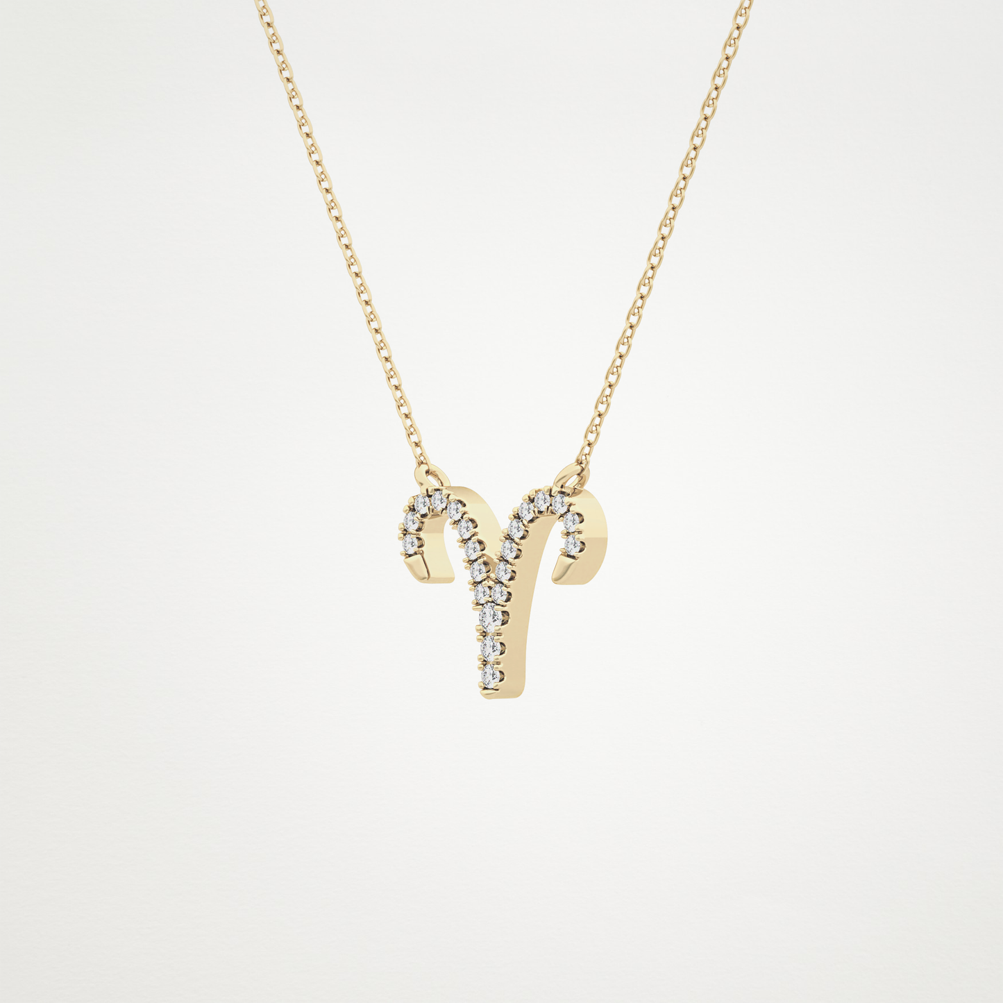 0.98 CT Moissanite Aries Necklace in 14K or 18K Solid Gold – DEF Color, VVS Clarity