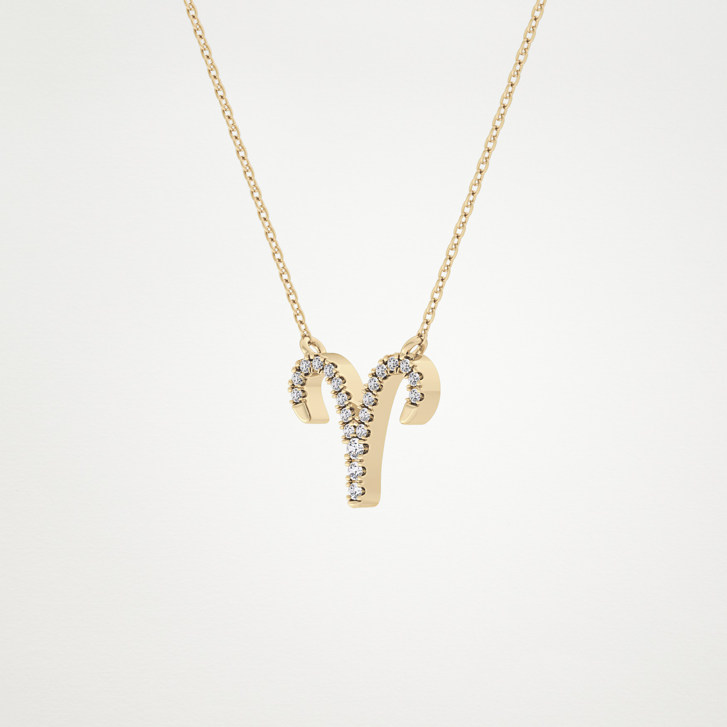 0.98 CT Moissanite Aries Necklace in 14K or 18K Solid Gold – DEF Color, VVS Clarity