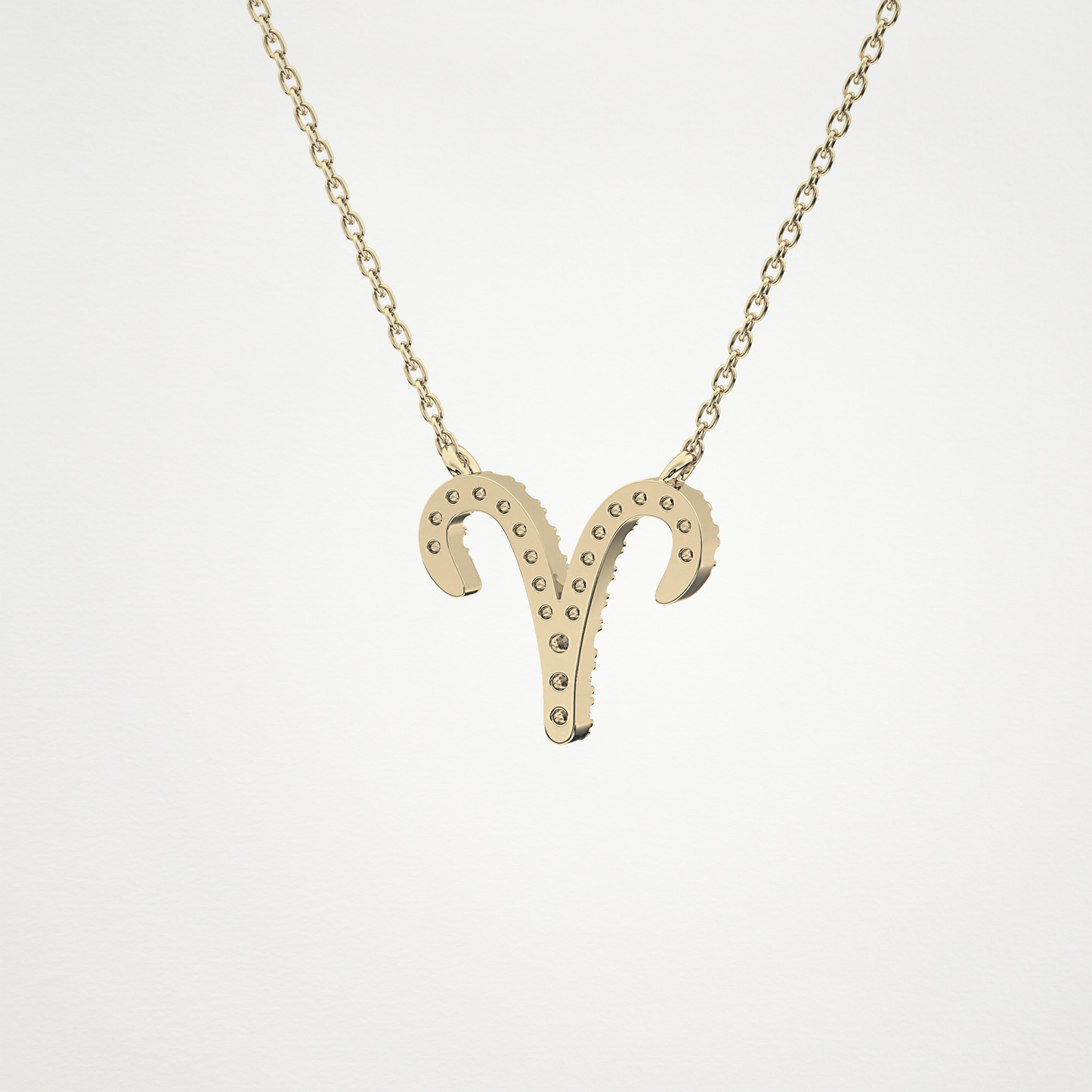 0.98 CT Moissanite Aries Necklace in 14K or 18K Solid Gold – DEF Color, VVS Clarity