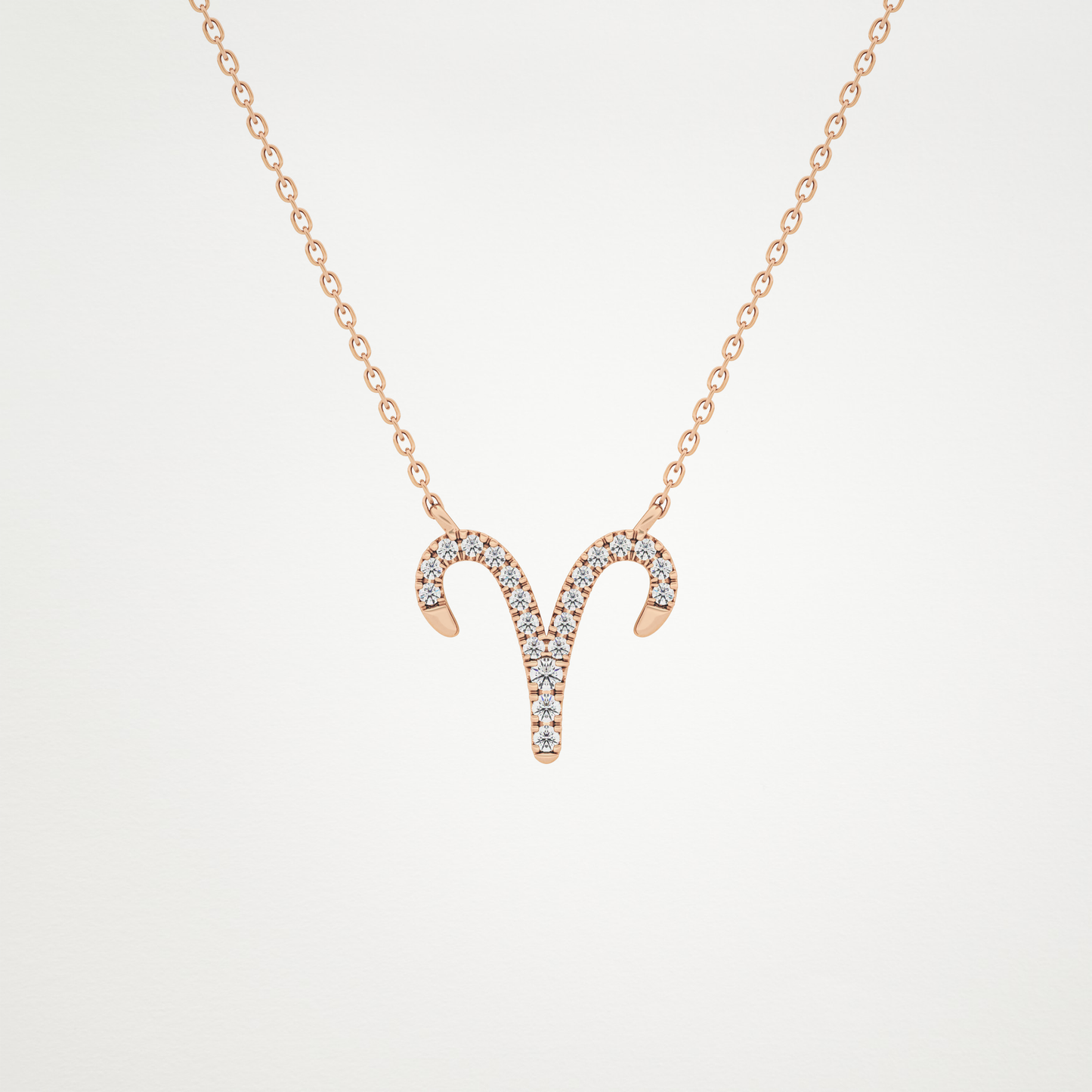0.98 CT Moissanite Aries Necklace in 14K or 18K Solid Gold – DEF Color, VVS Clarity