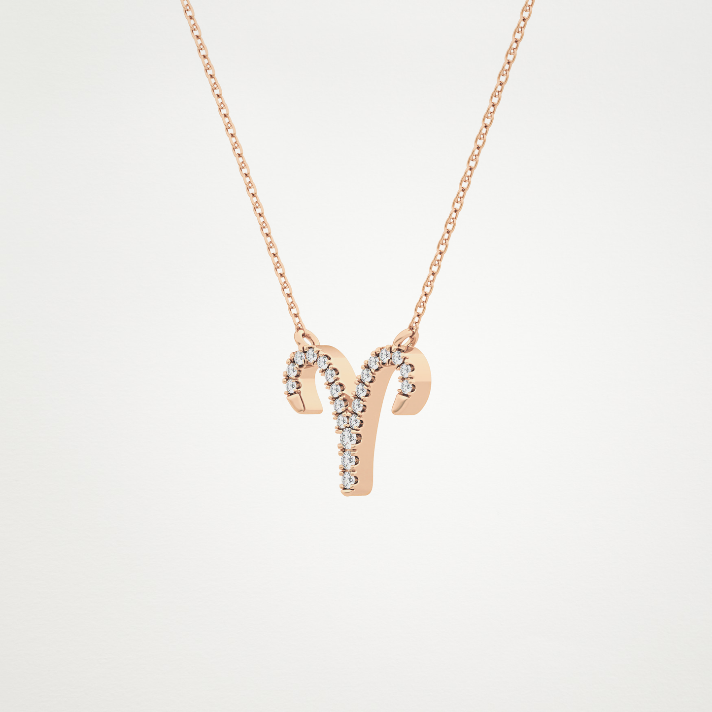 0.98 CT Moissanite Aries Necklace in 14K or 18K Solid Gold – DEF Color, VVS Clarity