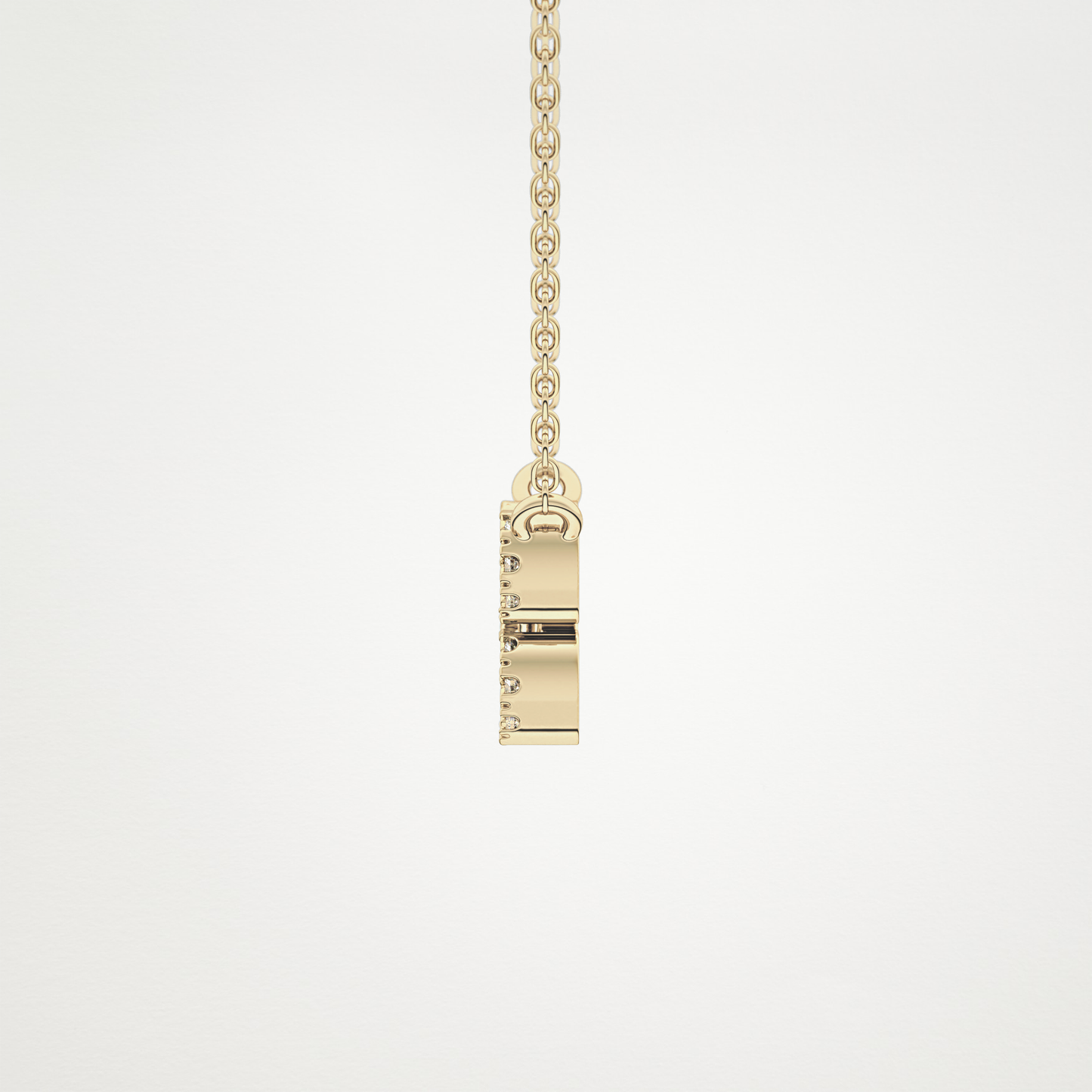0.114 CT Moissanite Aquarius Necklace in 14K or 18K Solid Gold – DEF Color, VVS Clarity