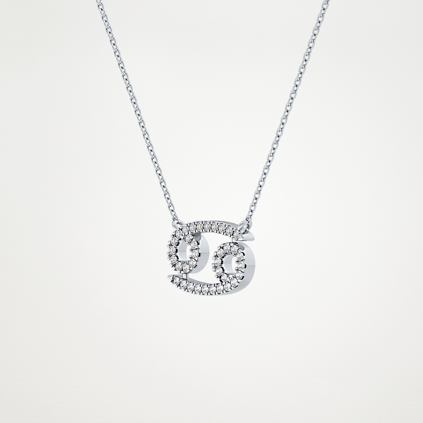 0.175 CT Moissanite Cancer Necklace in 14K or 18K Solid Gold – DEF Color, VVS Clarity