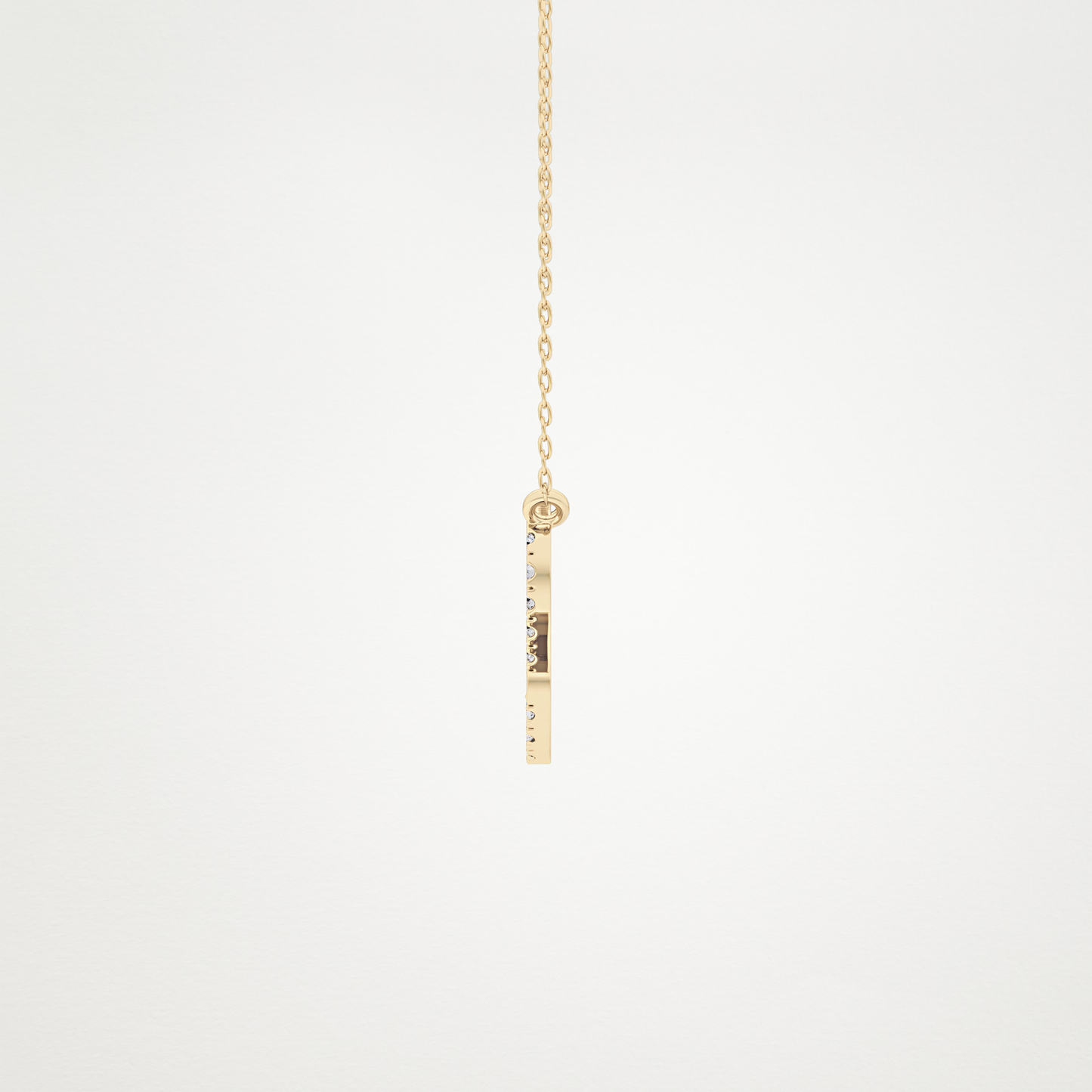 0.14 CT Moissanite Leo Necklace in 14K or 18K Solid Gold – DEF Color, VVS Clarity