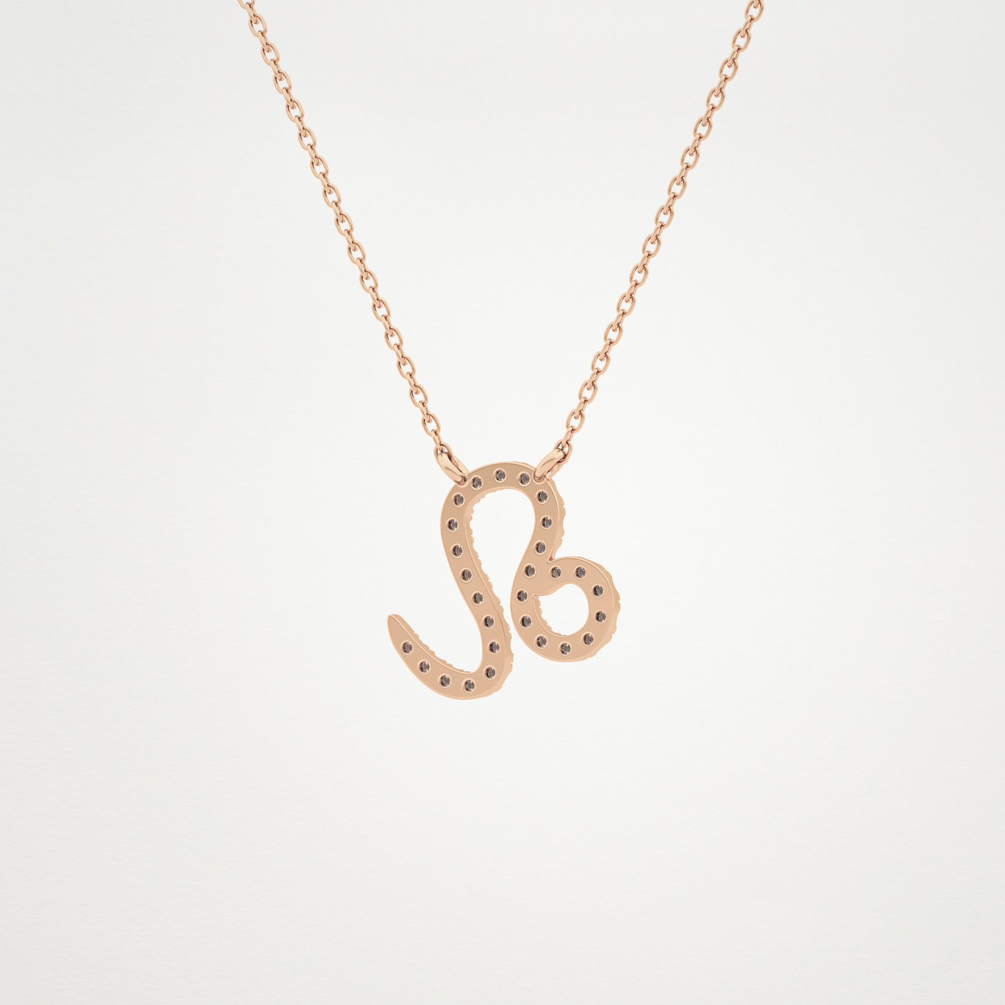 0.14 CT Moissanite Leo Necklace in 14K or 18K Solid Gold – DEF Color, VVS Clarity