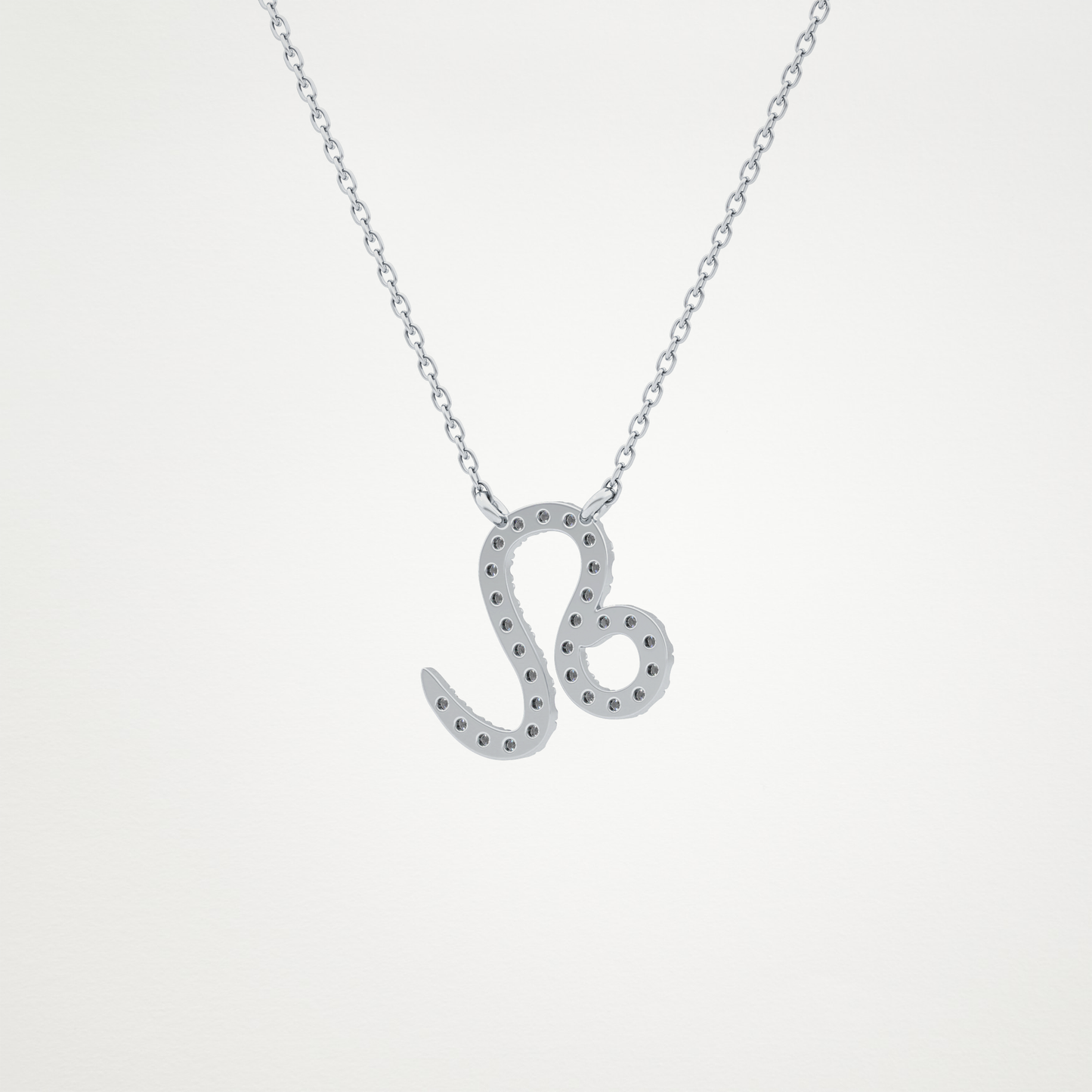 0.14 CT Moissanite Leo Necklace in 14K or 18K Solid Gold – DEF Color, VVS Clarity