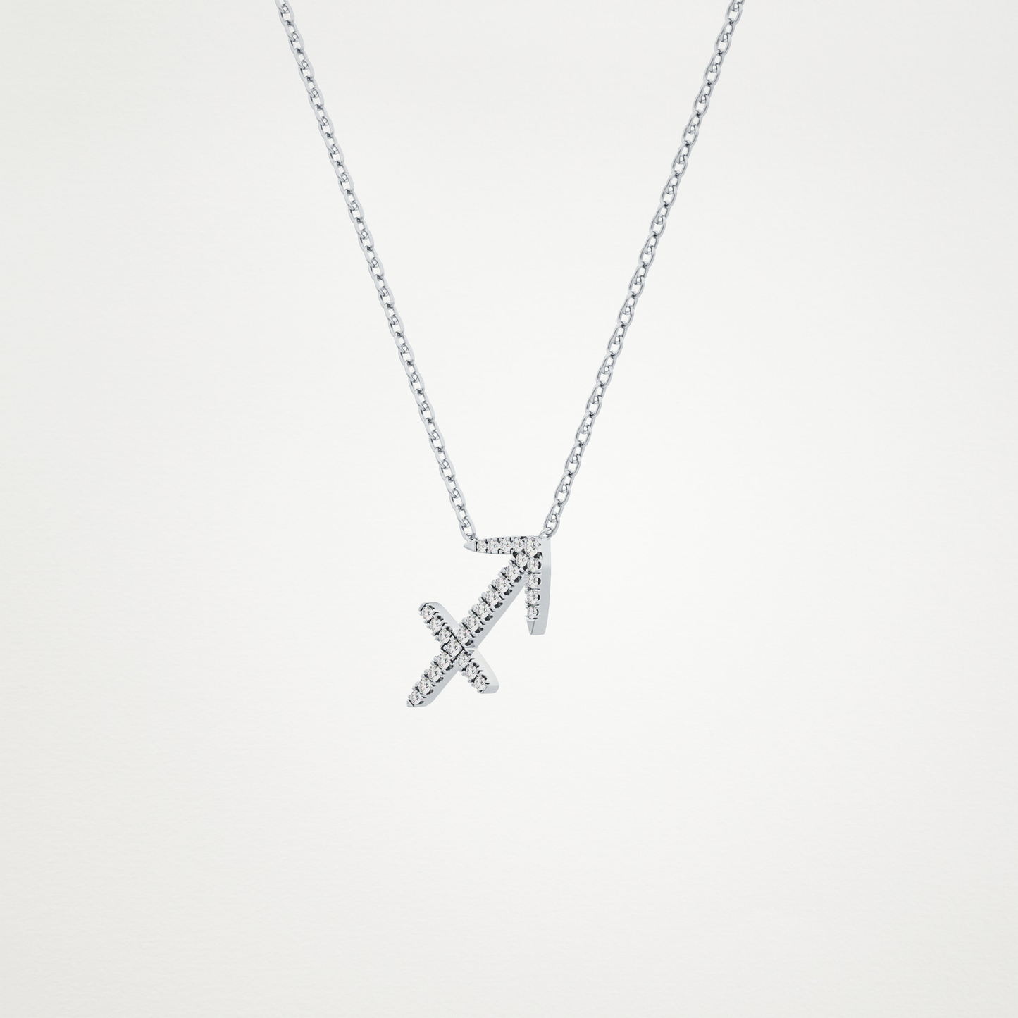 0.42 CT Moissanite Sagittarius Necklace in 14K or 18K Solid Gold – DEF Color, VVS Clarity
