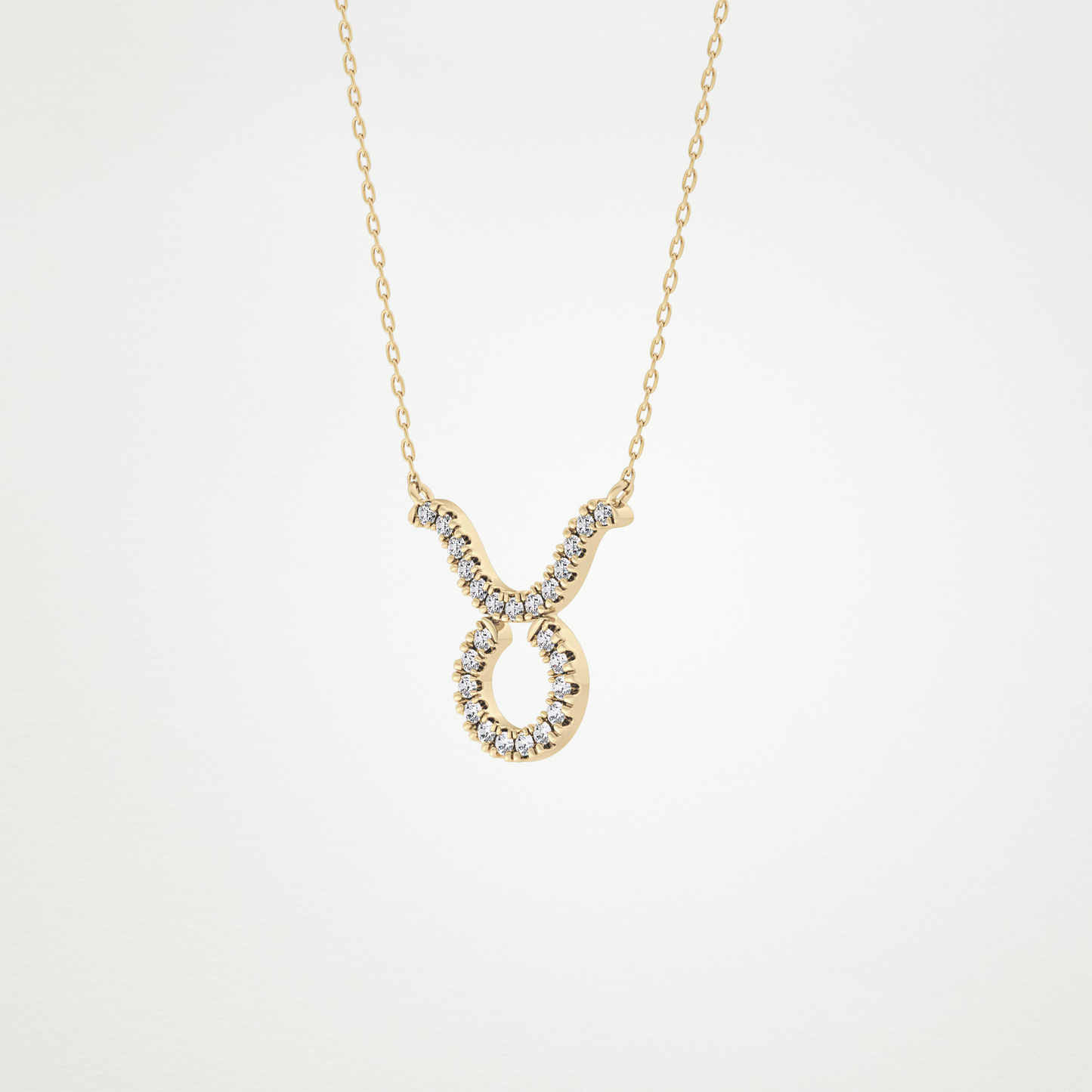 0.12 CT Moissanite Taurus Necklace in 14K or 18K Solid Gold – DEF Color, VVS Clarity