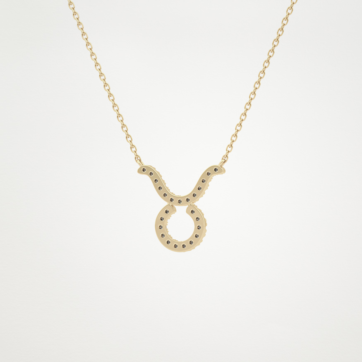 0.12 CT Moissanite Taurus Necklace in 14K or 18K Solid Gold – DEF Color, VVS Clarity