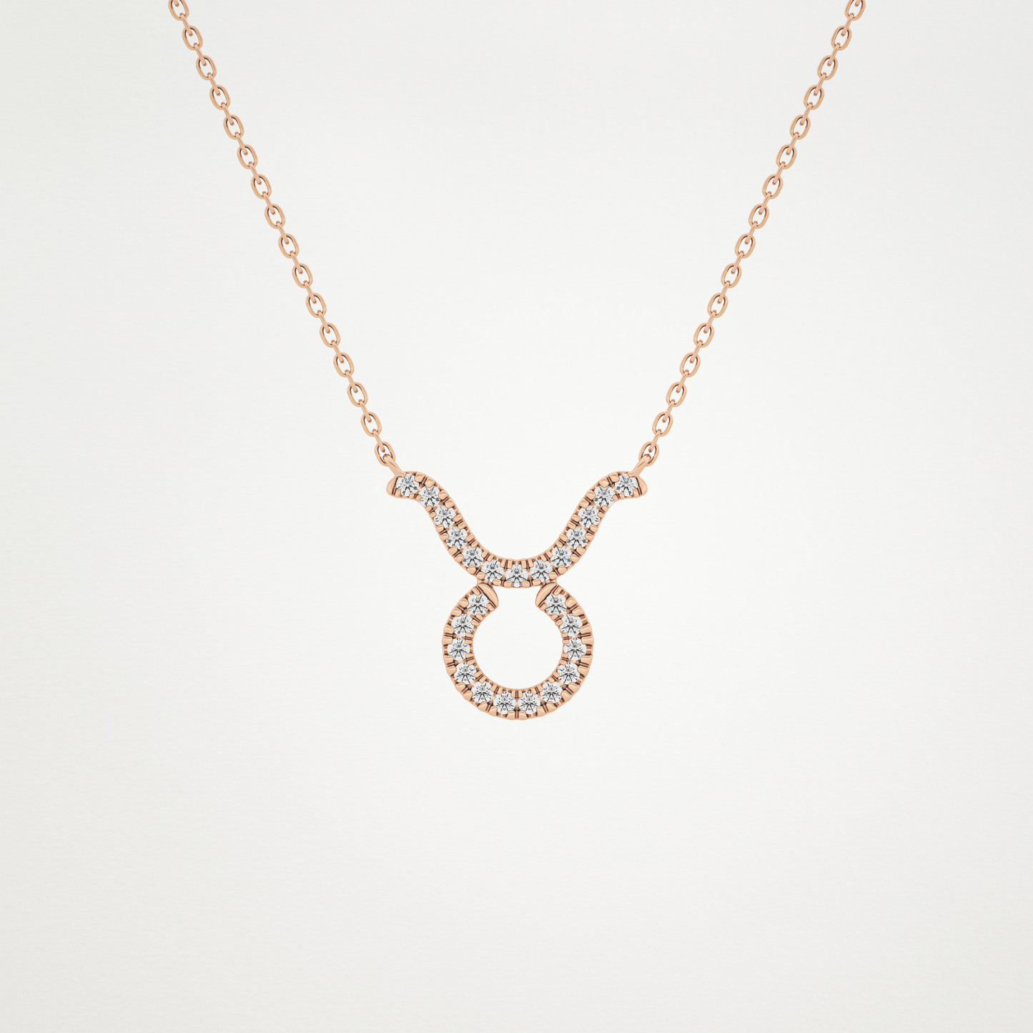 0.12 CT Moissanite Taurus Necklace in 14K or 18K Solid Gold – DEF Color, VVS Clarity
