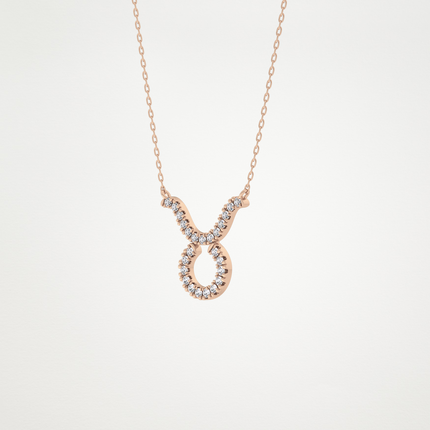 0.12 CT Moissanite Taurus Necklace in 14K or 18K Solid Gold – DEF Color, VVS Clarity