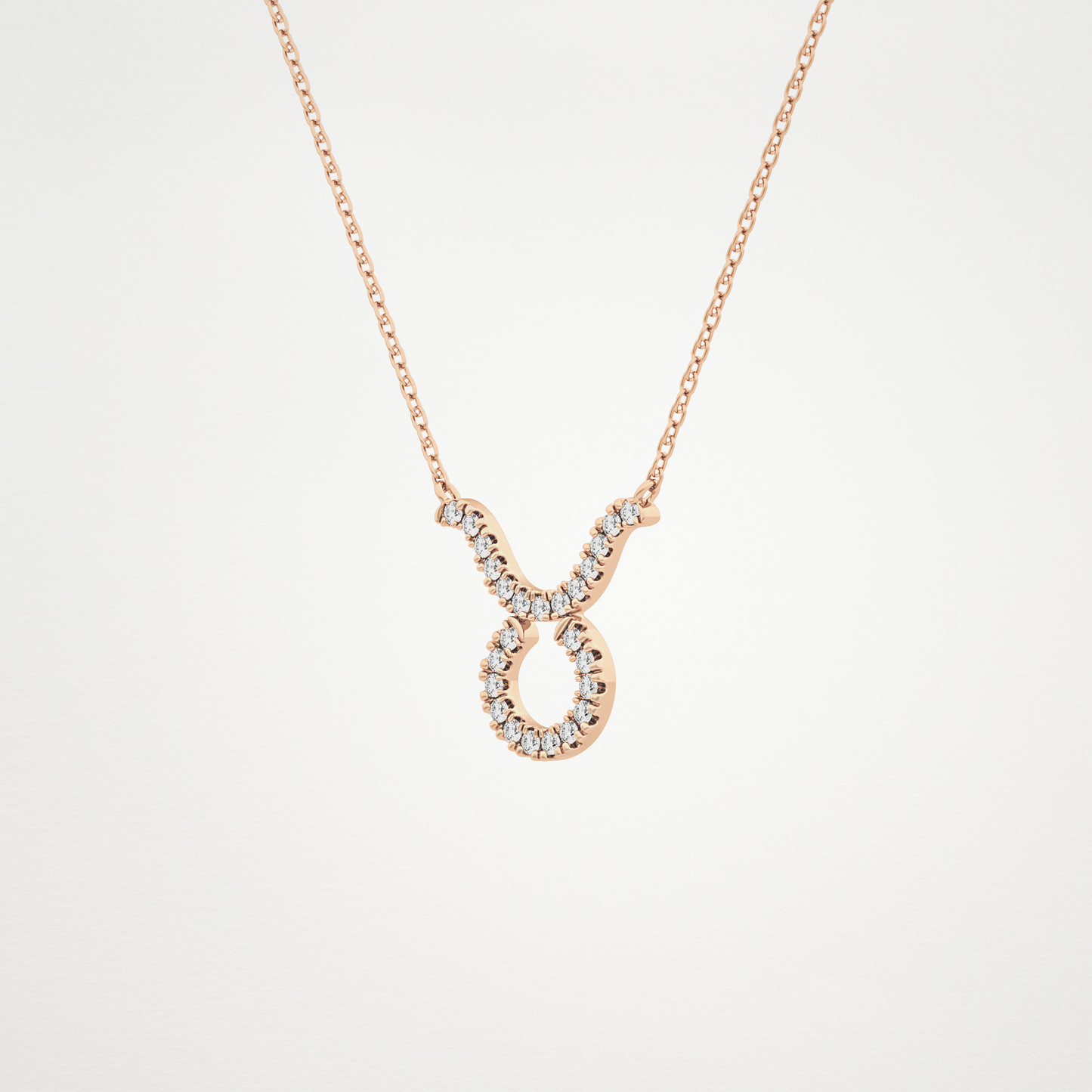 0.12 CT Moissanite Taurus Necklace in 14K or 18K Solid Gold – DEF Color, VVS Clarity