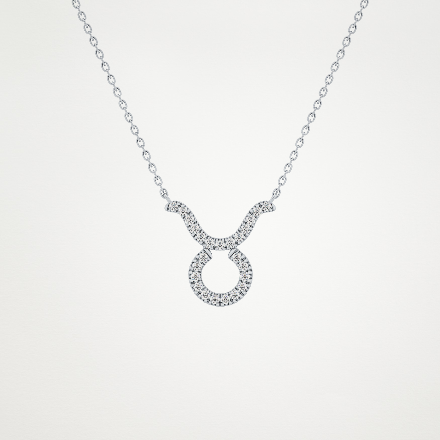 0.12 CT Moissanite Taurus Necklace in 14K or 18K Solid Gold – DEF Color, VVS Clarity
