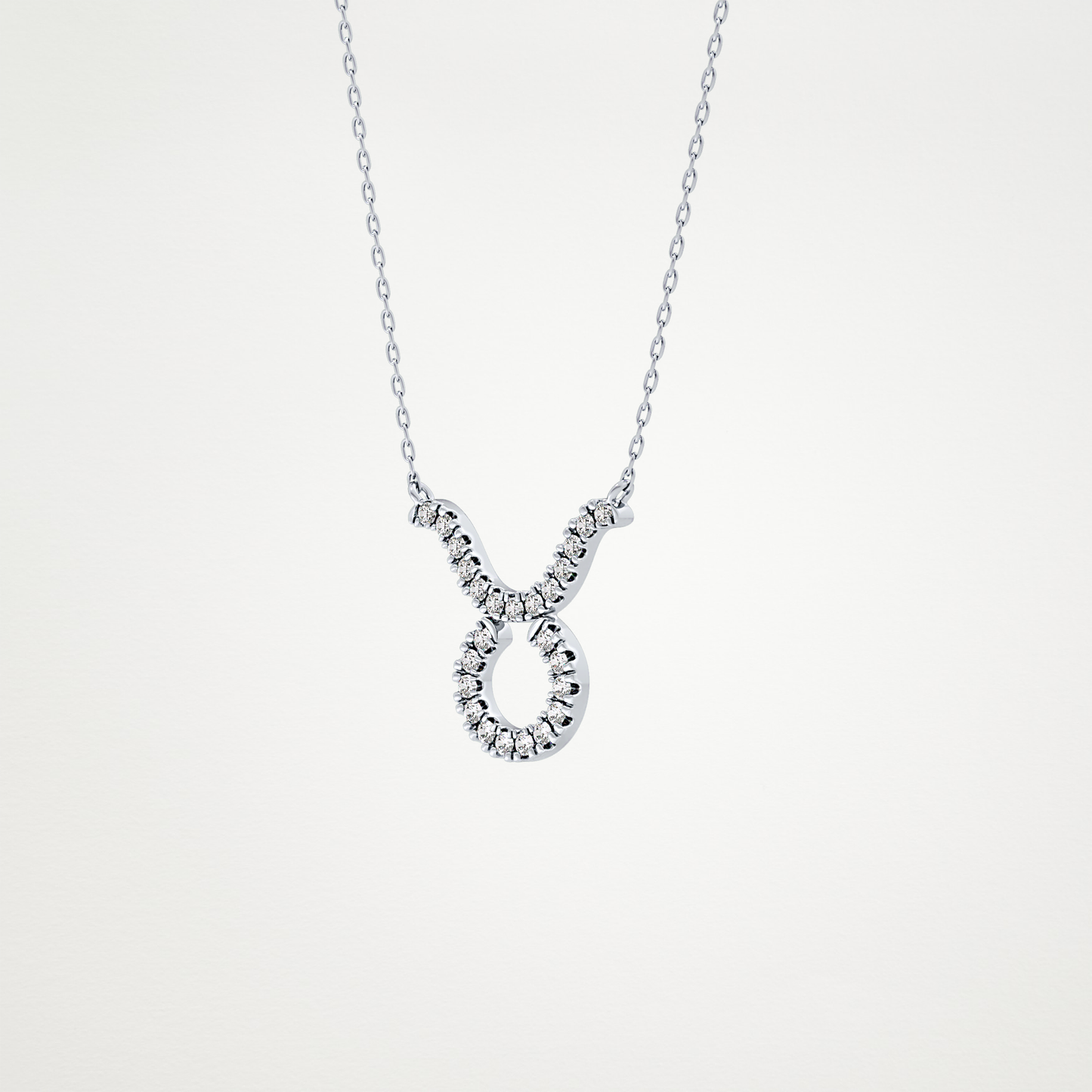 0.12 CT Moissanite Taurus Necklace in 14K or 18K Solid Gold – DEF Color, VVS Clarity
