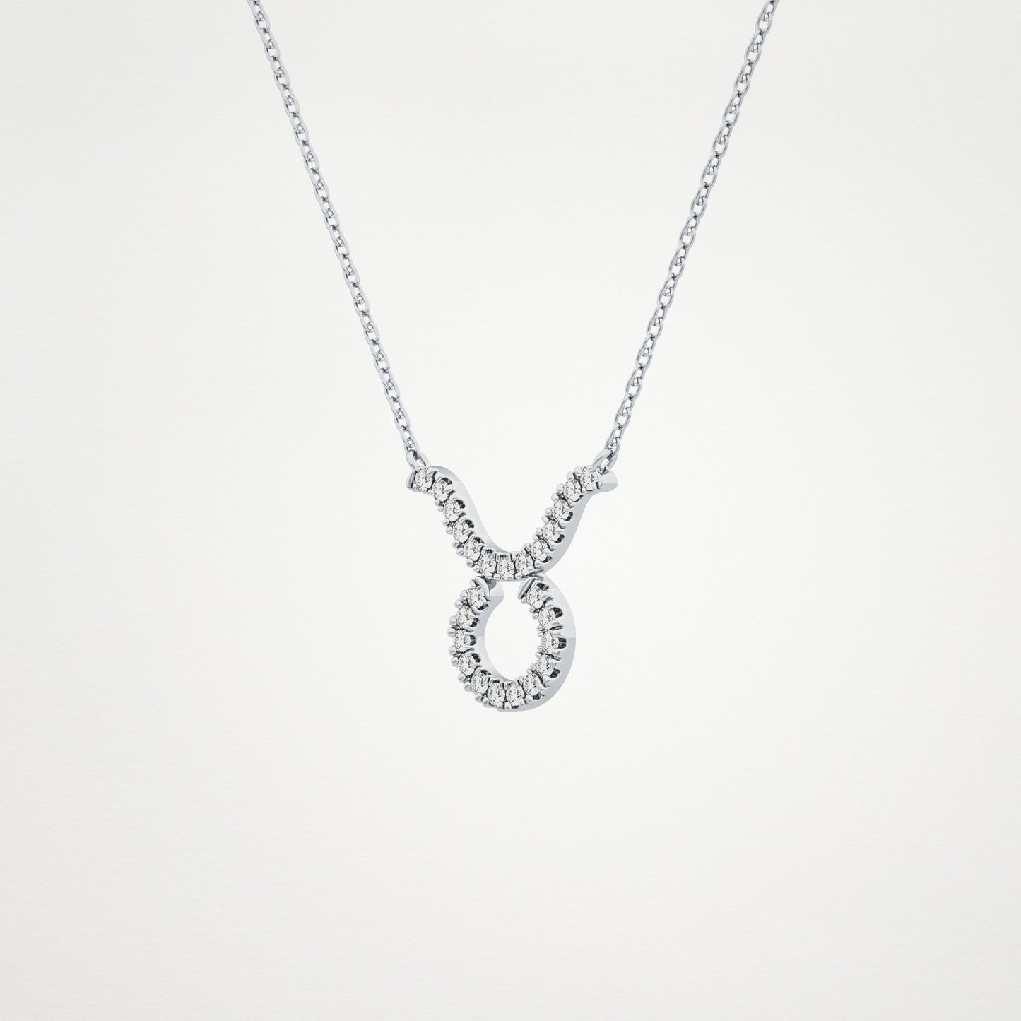 0.12 CT Moissanite Taurus Necklace in 14K or 18K Solid Gold – DEF Color, VVS Clarity