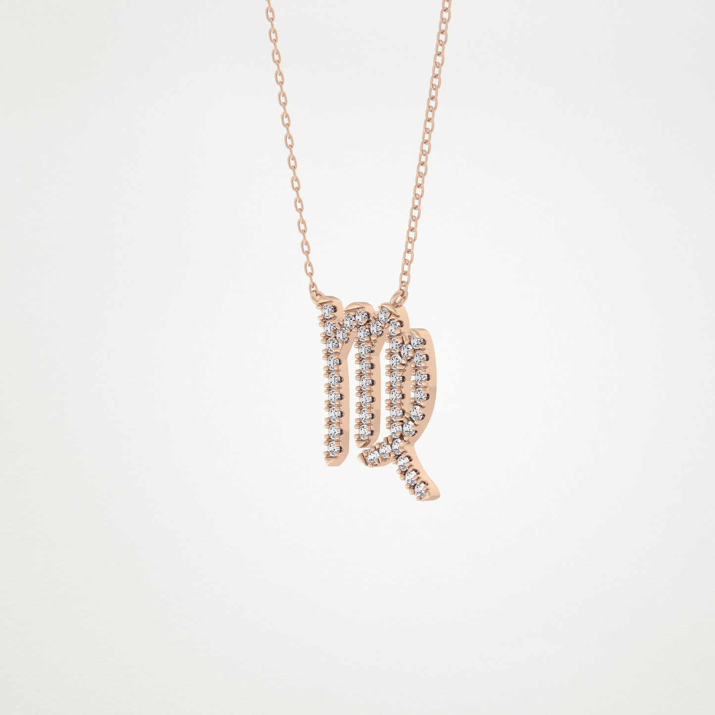 0.204 CT Moissanite Virgo Necklace in 14K or 18K Solid Gold – DEF Color, VVS Clarity
