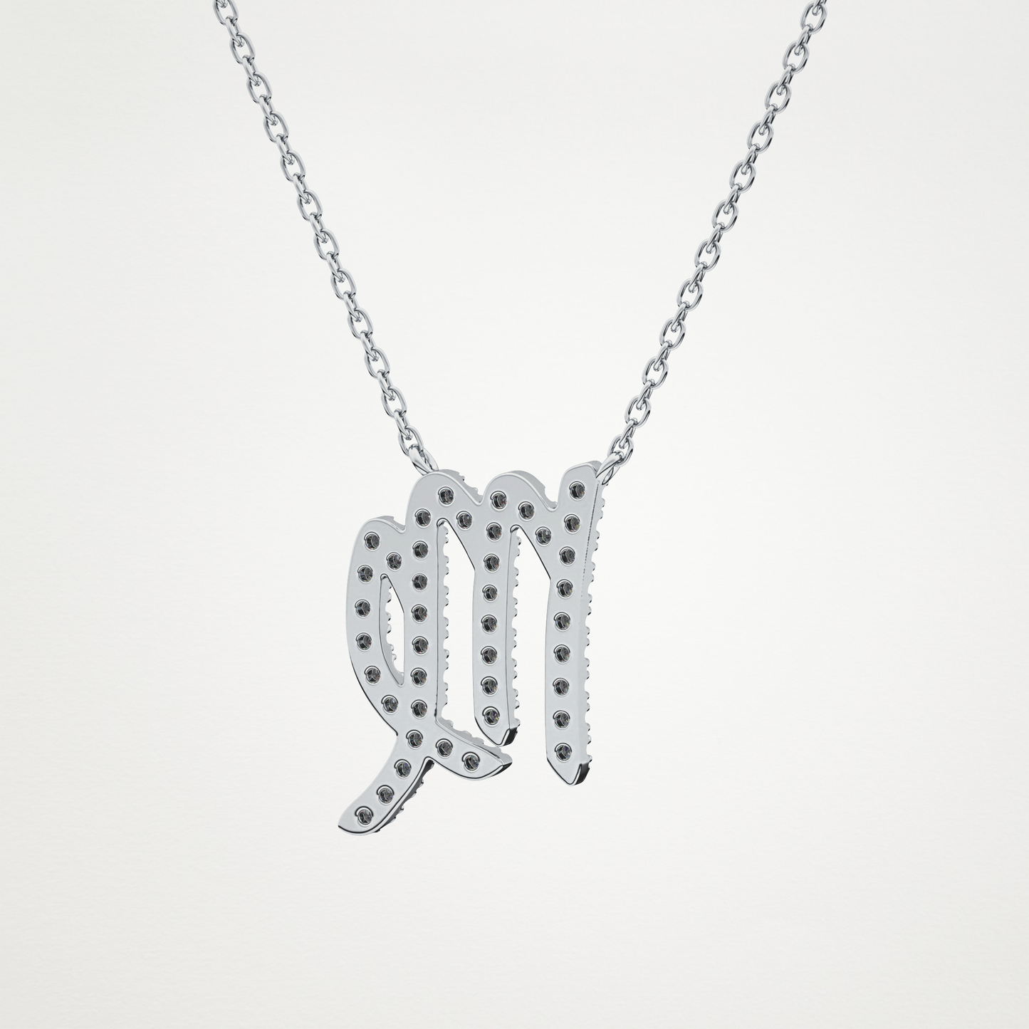 0.204 CT Moissanite Virgo Necklace in 14K or 18K Solid Gold – DEF Color, VVS Clarity
