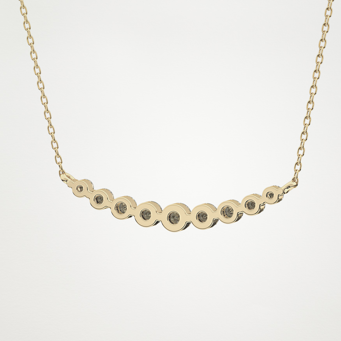 0.413 CT Moissanite Round Shaped Necklace in 14K or 18K Solid Gold – DEF Color, VVS Clarity